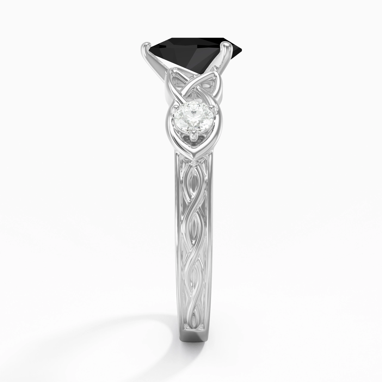 Vintage Unique Pear 1.00ct Cubic Zirconia Engagement Ring