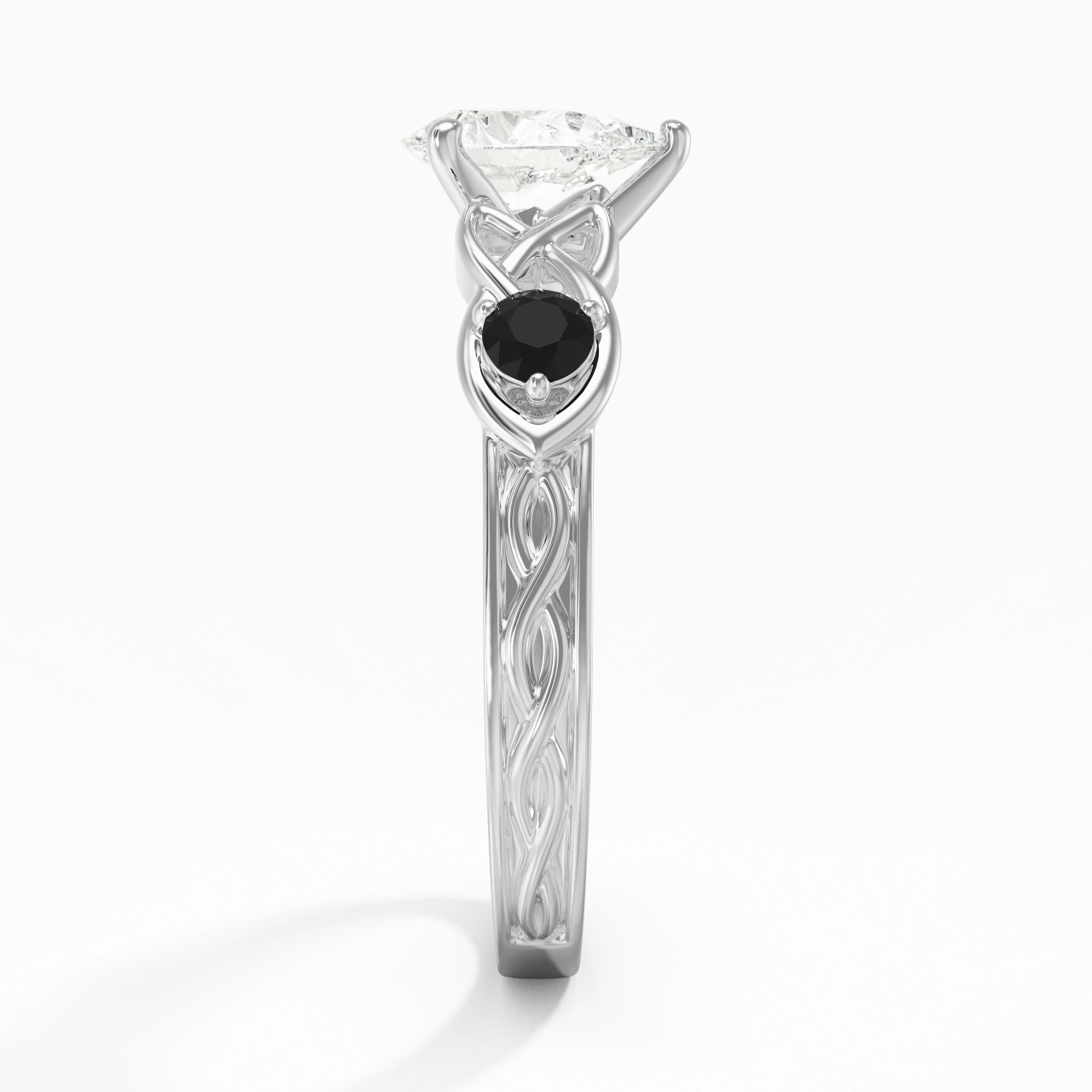 Vintage Unique Pear 1.00ct Cubic Zirconia Engagement Ring