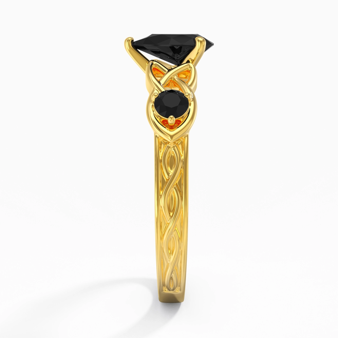 Vintage Unique Pear 1.00ct Cubic Zirconia Engagement Ring