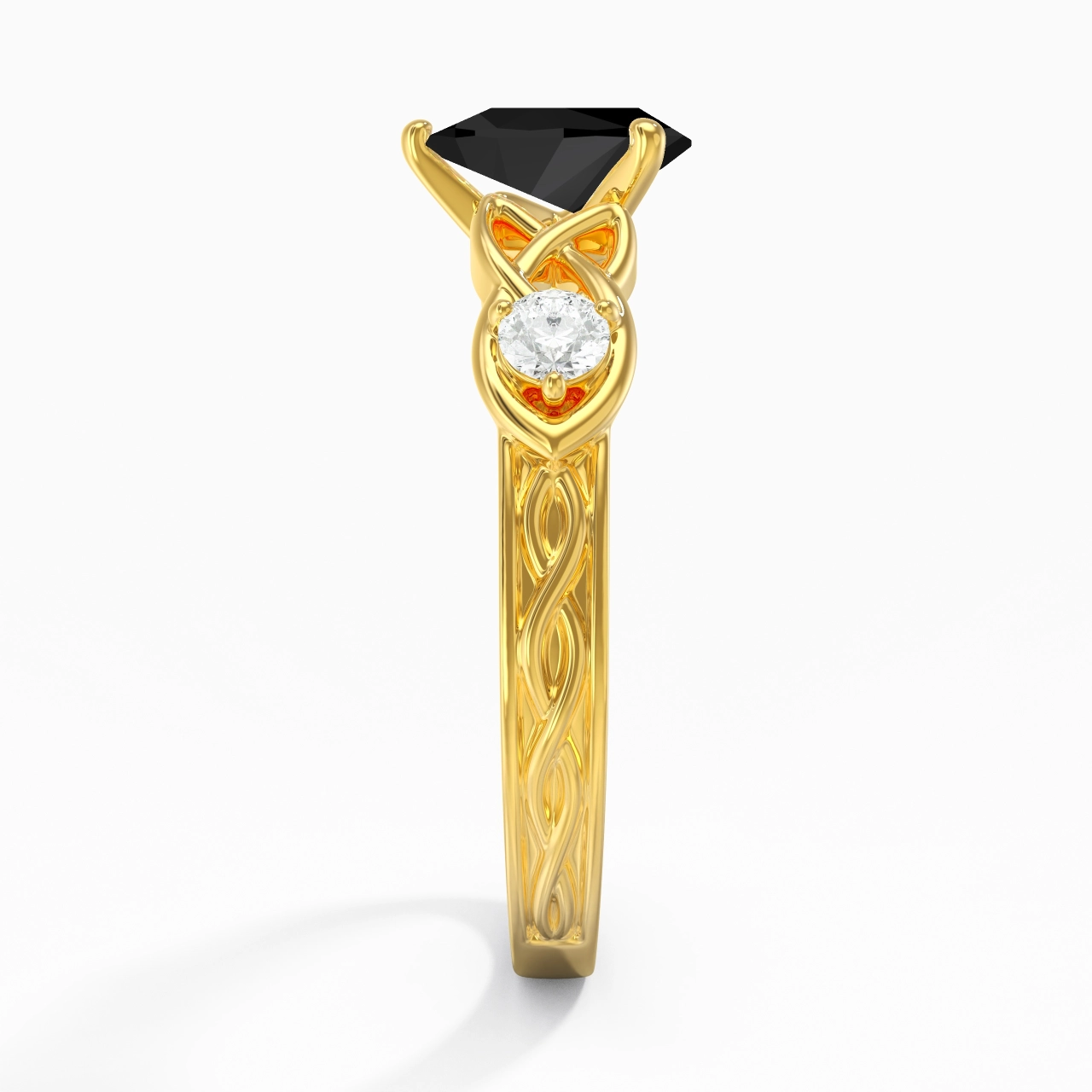 Vintage Unique Pear 1.00ct Cubic Zirconia Engagement Ring