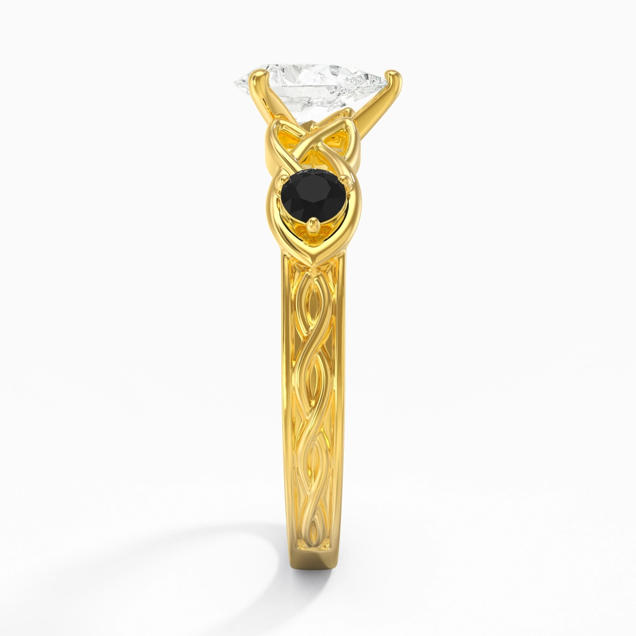 Vintage Unique Pear 1.00ct Cubic Zirconia Engagement Ring