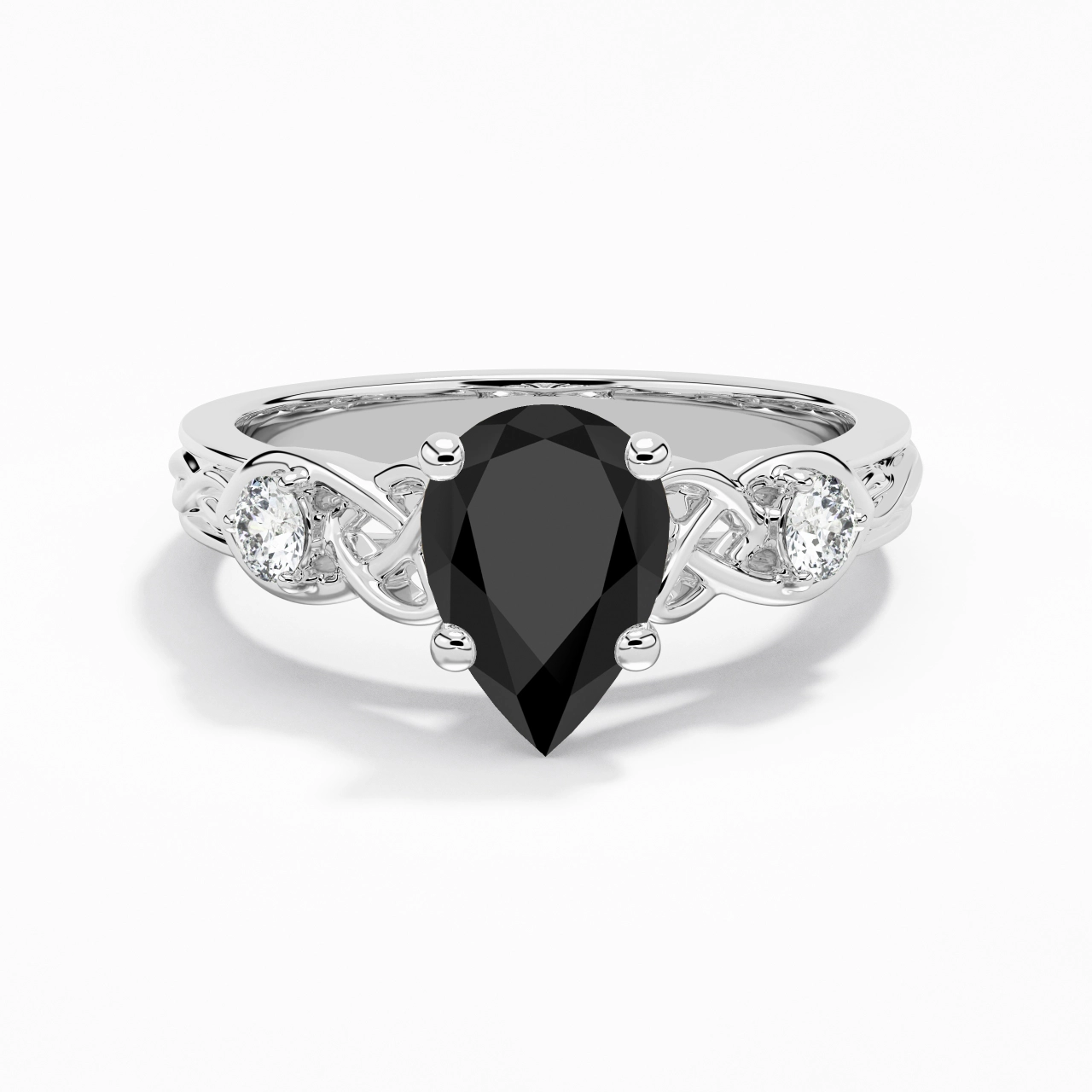 Vintage Unique Pear 2.00ct Cubic Zirconia Engagement Ring