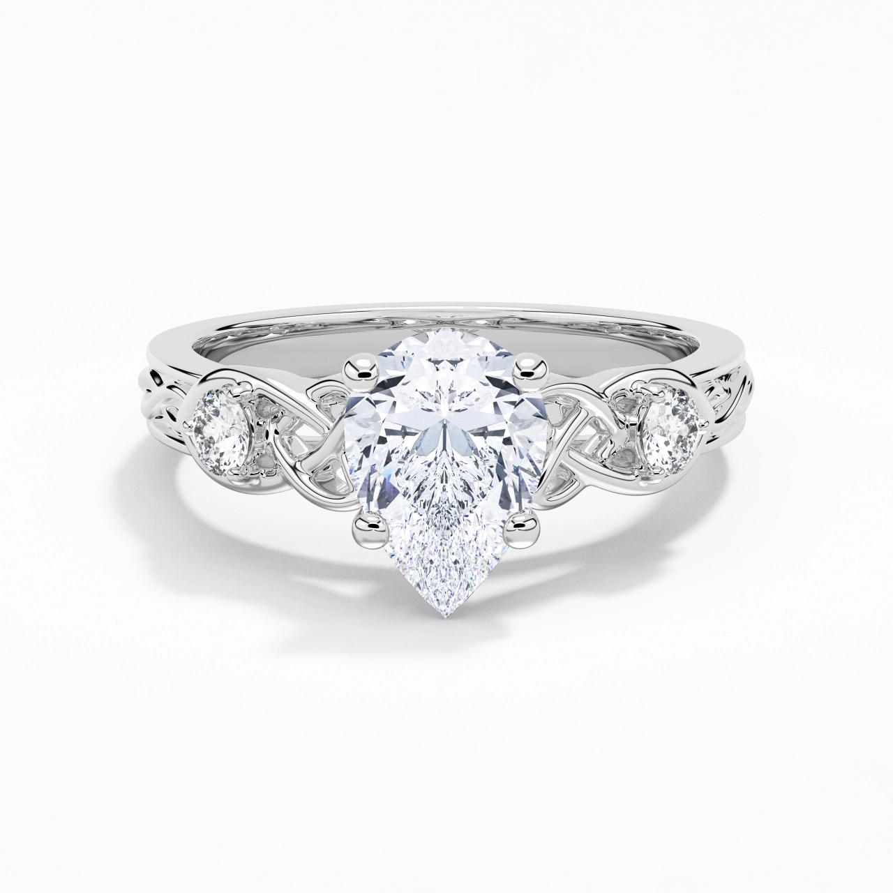 2.00ct Moissanite Engagement Ring Platinum