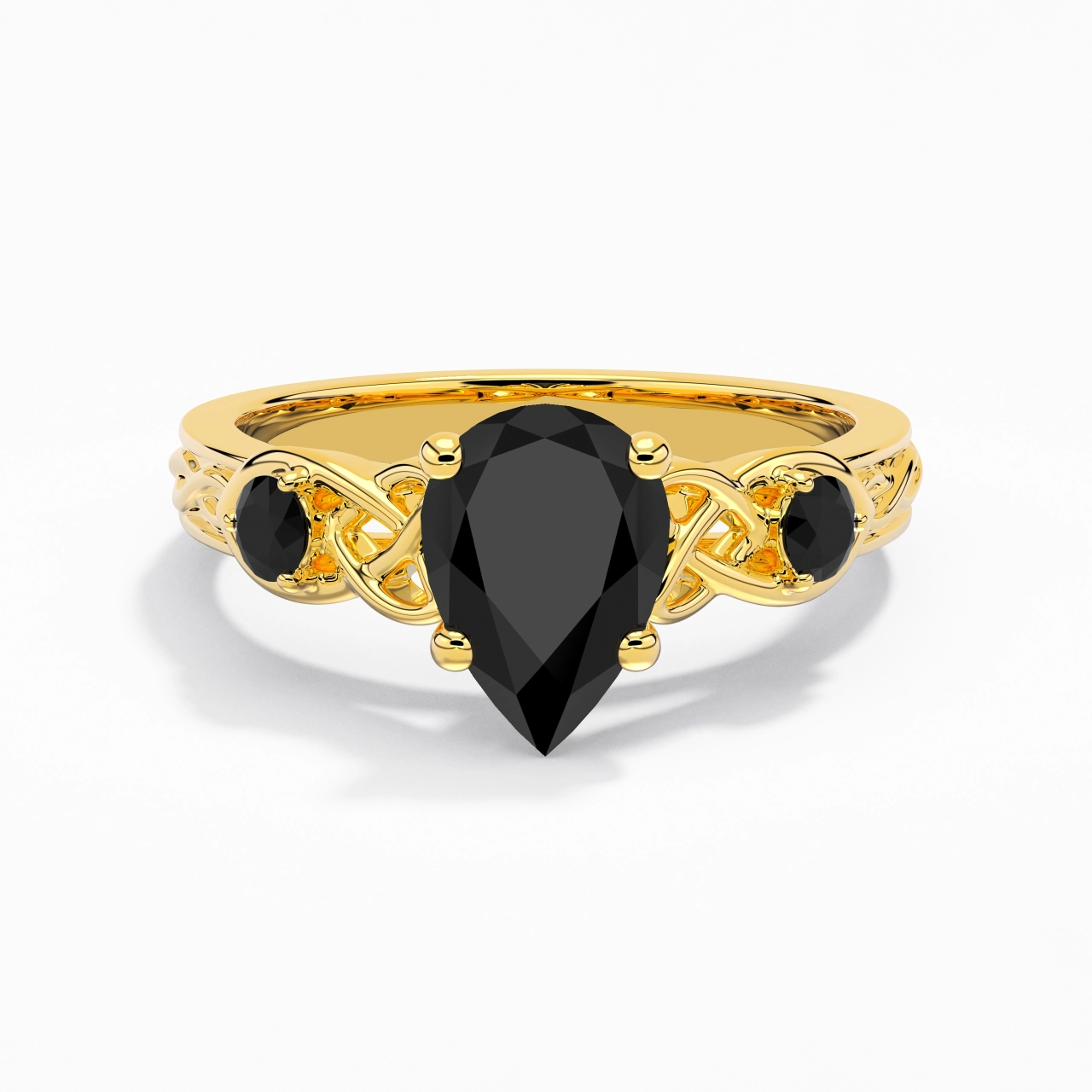 Vintage Unique Pear 2.00ct Cubic Zirconia Engagement Ring