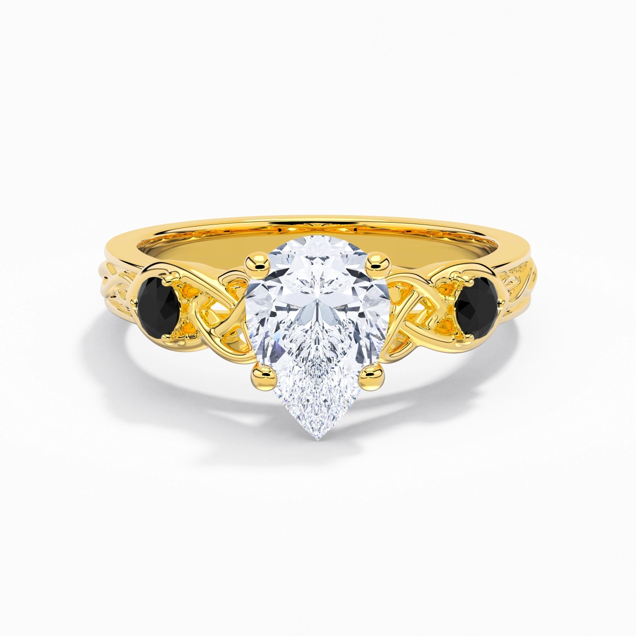 Vintage Unique Pear 2.00ct Cubic Zirconia Engagement Ring