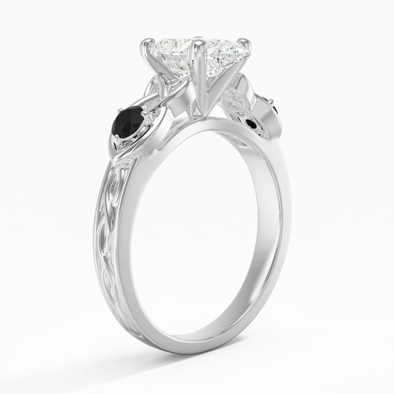 Vintage Unique Pear 2.00ct Cubic Zirconia Engagement Ring