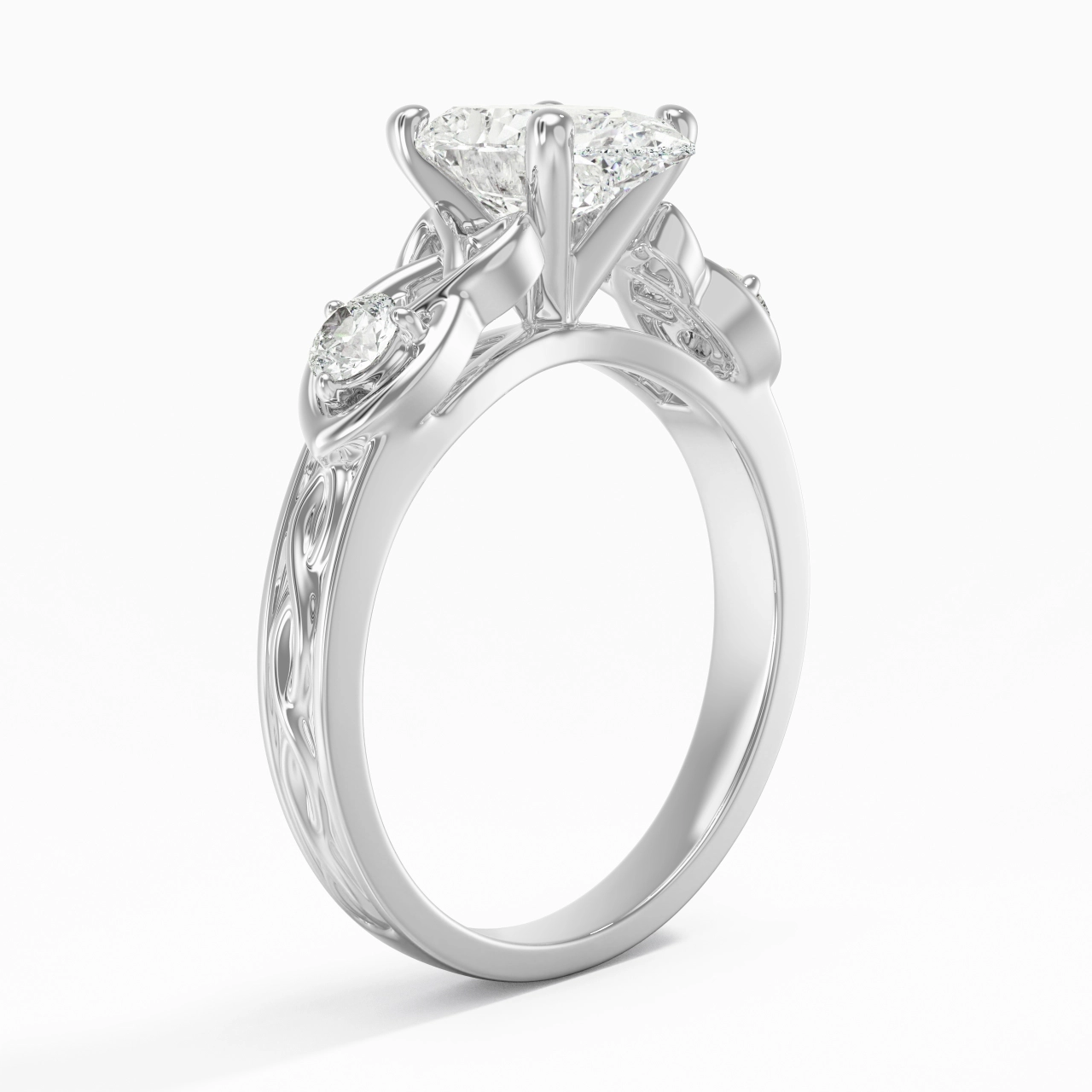 2.00ct Moissanite Engagement Ring Platinum