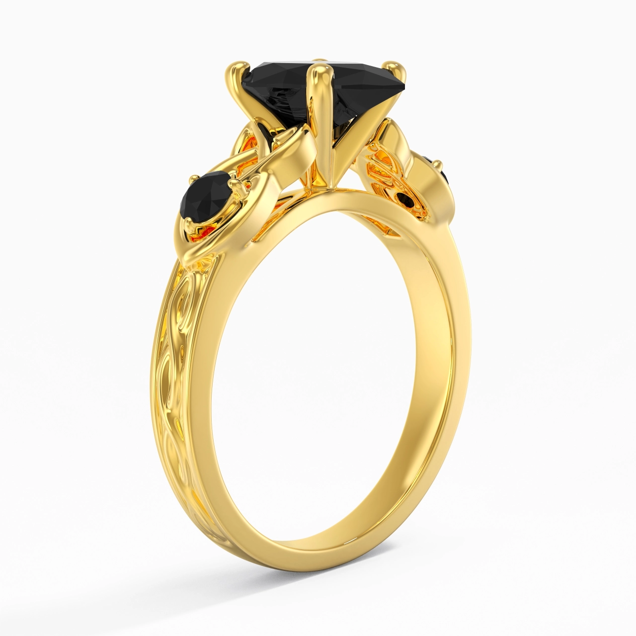 Vintage Unique Pear 2.00ct Cubic Zirconia Engagement Ring