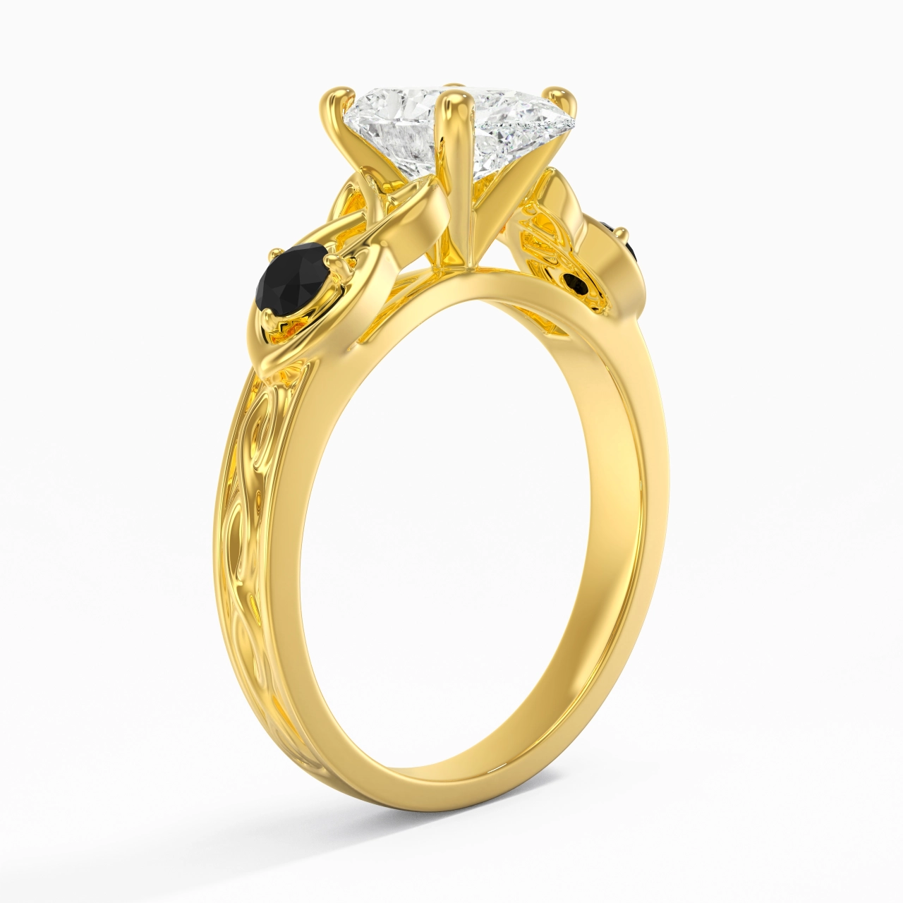 Vintage Unique Pear 2.00ct Cubic Zirconia Engagement Ring