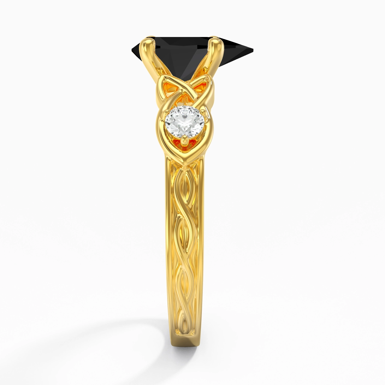 Vintage Unique Pear 2.00ct Cubic Zirconia Engagement Ring