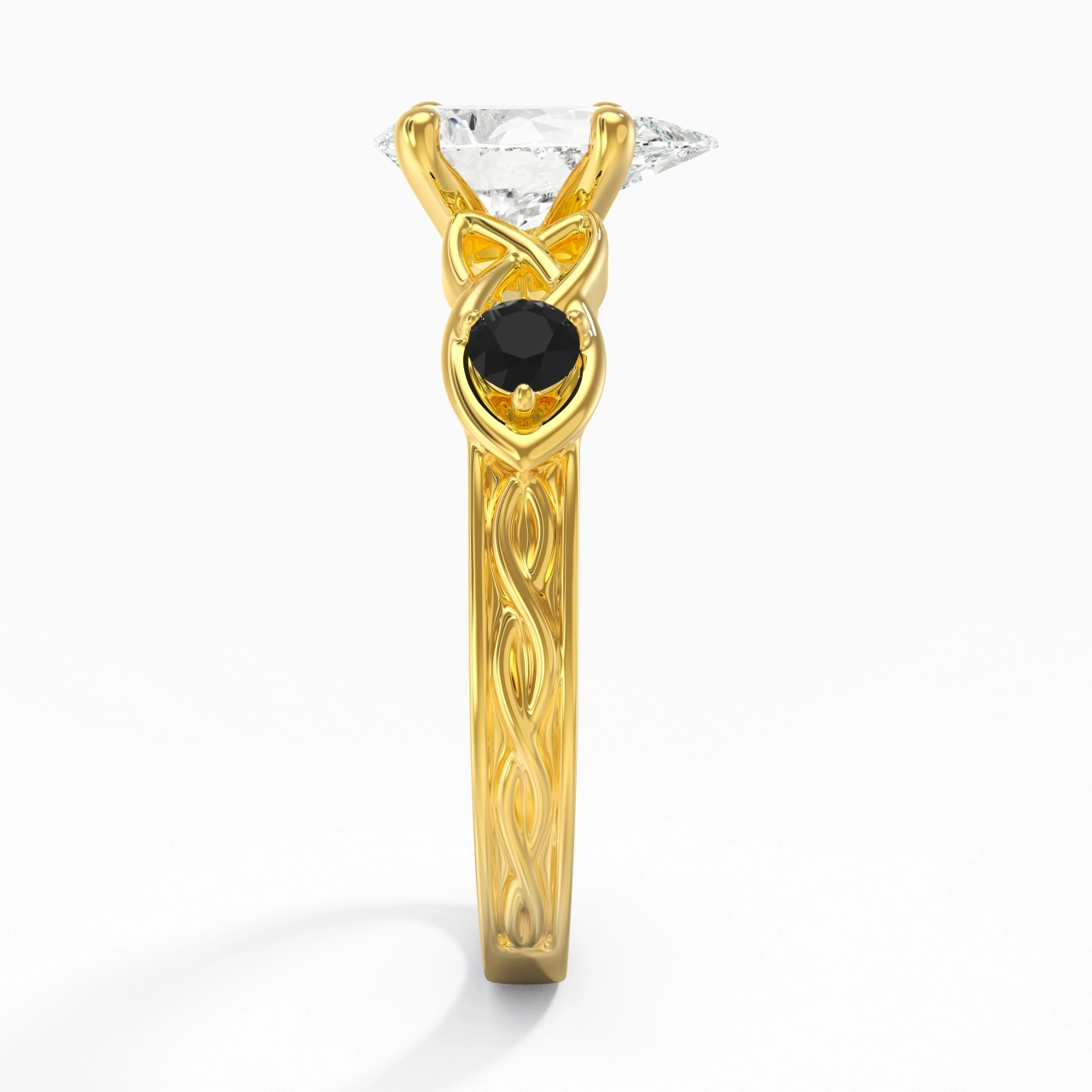 Vintage Unique Pear 2.00ct Cubic Zirconia Engagement Ring