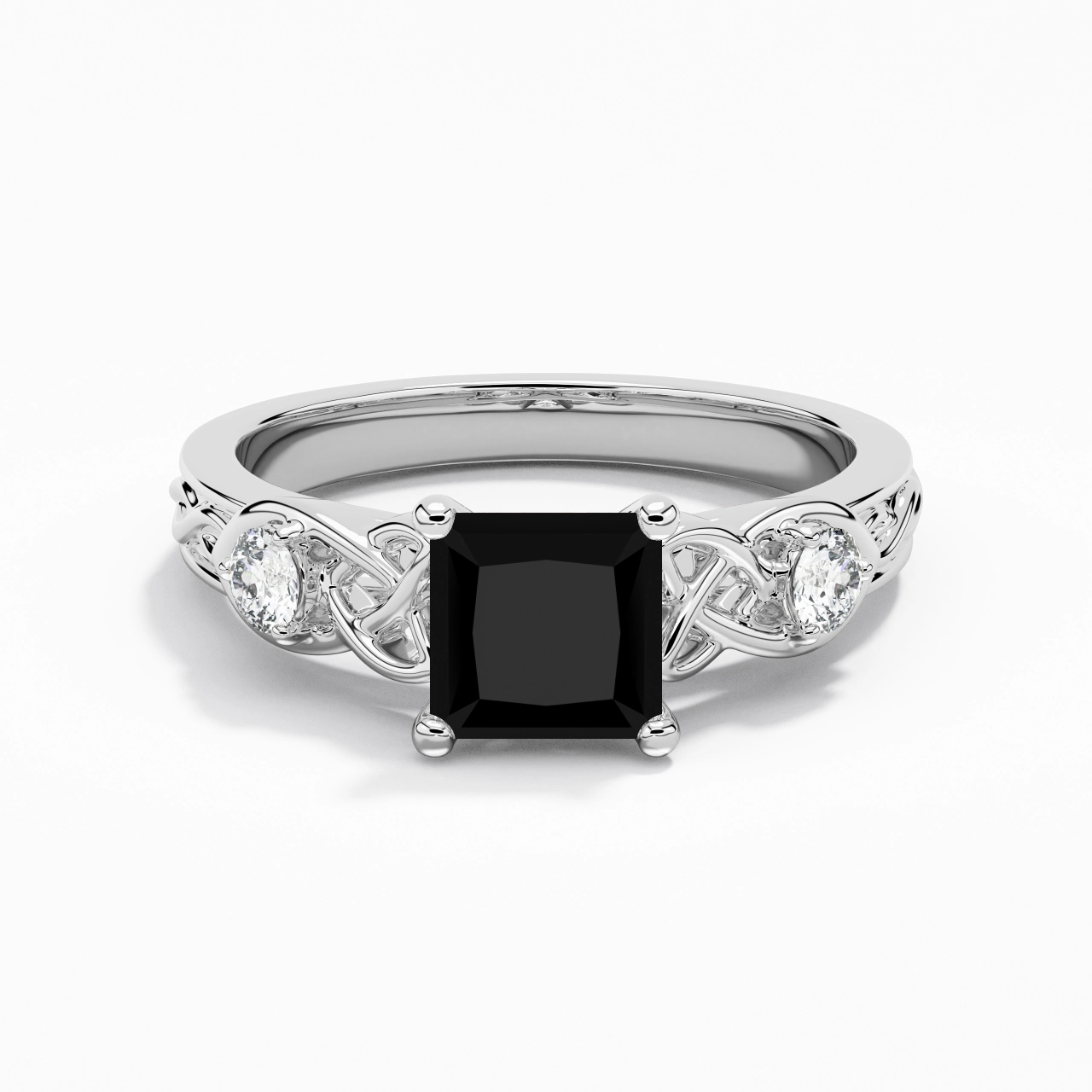 Vintage Unique Princess 1.50ct Cubic Zirconia Engagement Ring