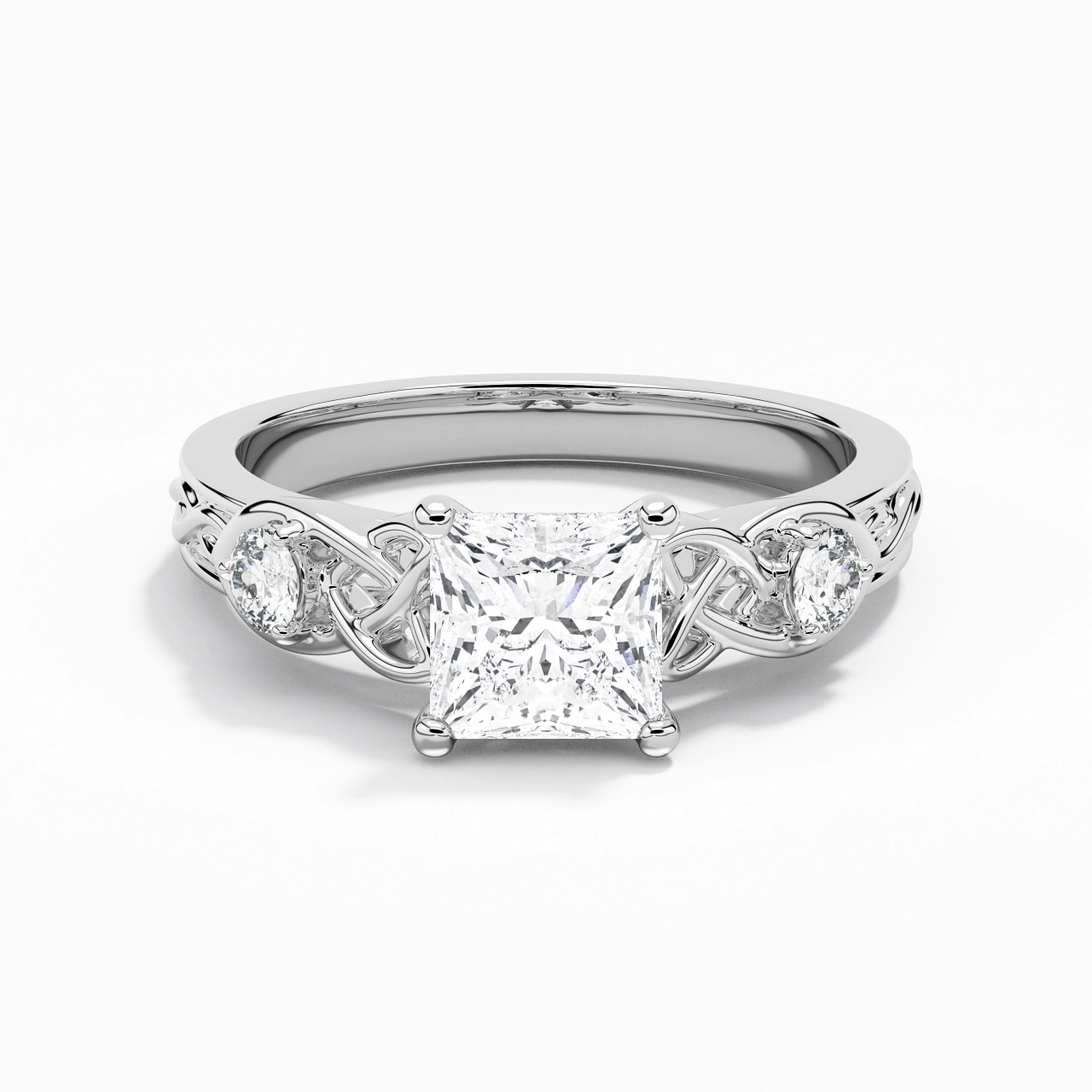 1.50ct Moissanite Engagement Ring Platinum