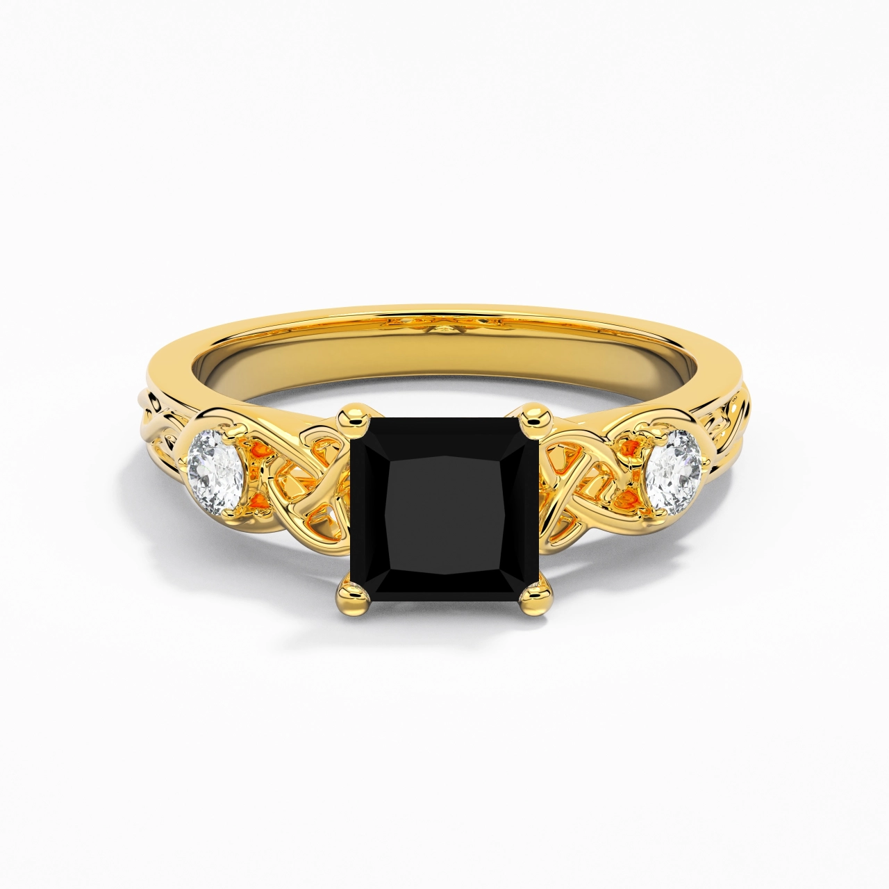 Vintage Unique Princess 1.50ct Cubic Zirconia Engagement Ring