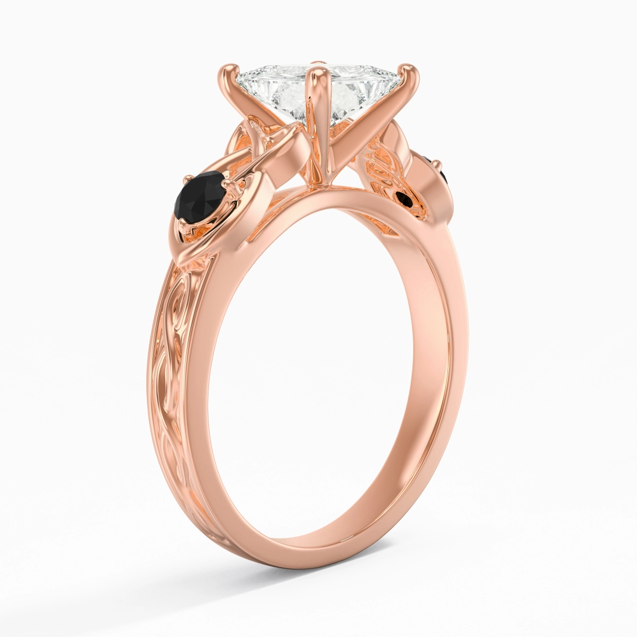 Vintage Unique Princess 1.50ct Cubic Zirconia Engagement Ring