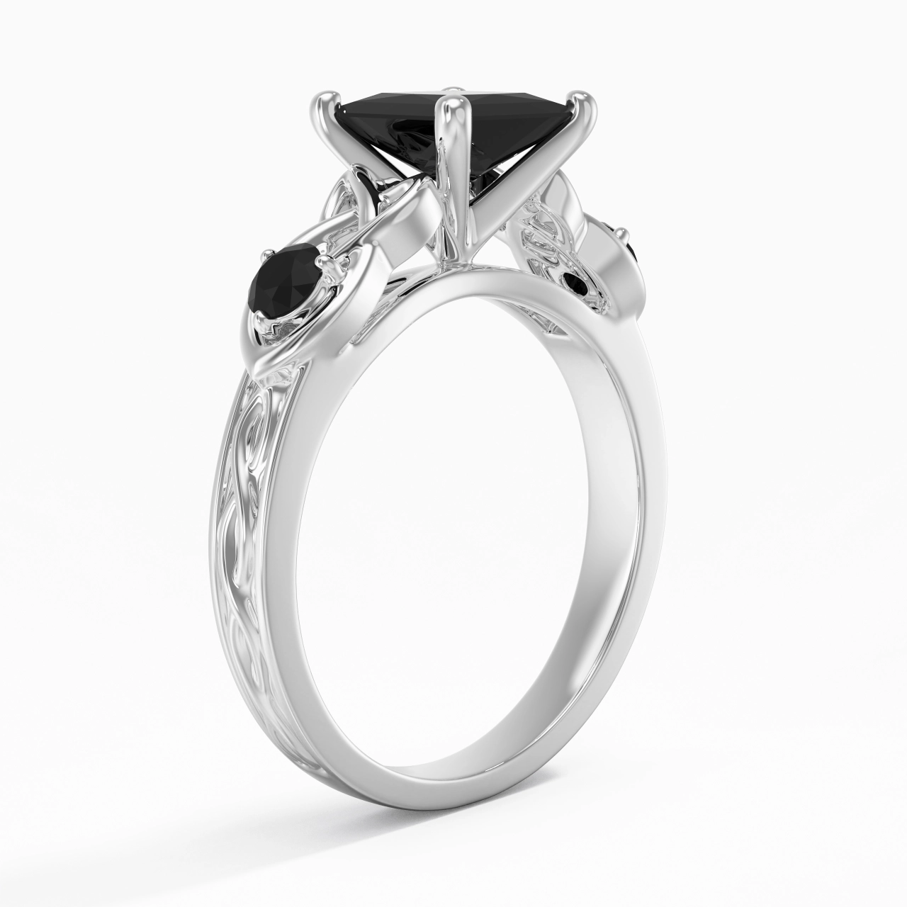 Vintage Unique Princess 1.50ct Cubic Zirconia Engagement Ring