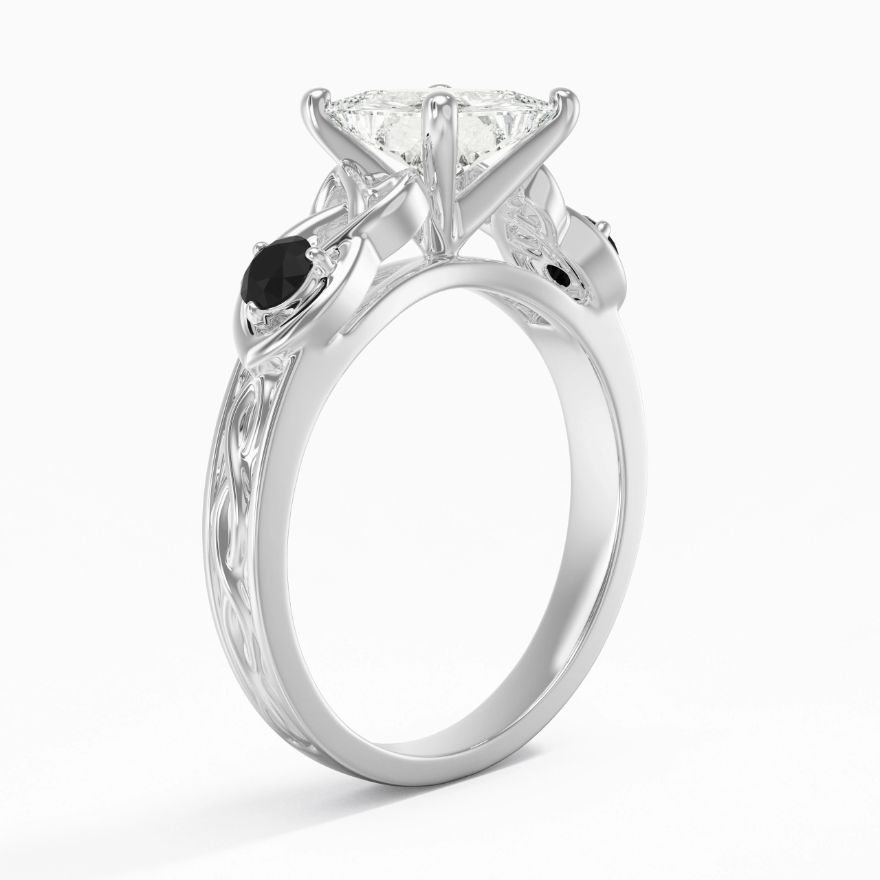 Vintage Unique Princess 1.50ct Cubic Zirconia Engagement Ring