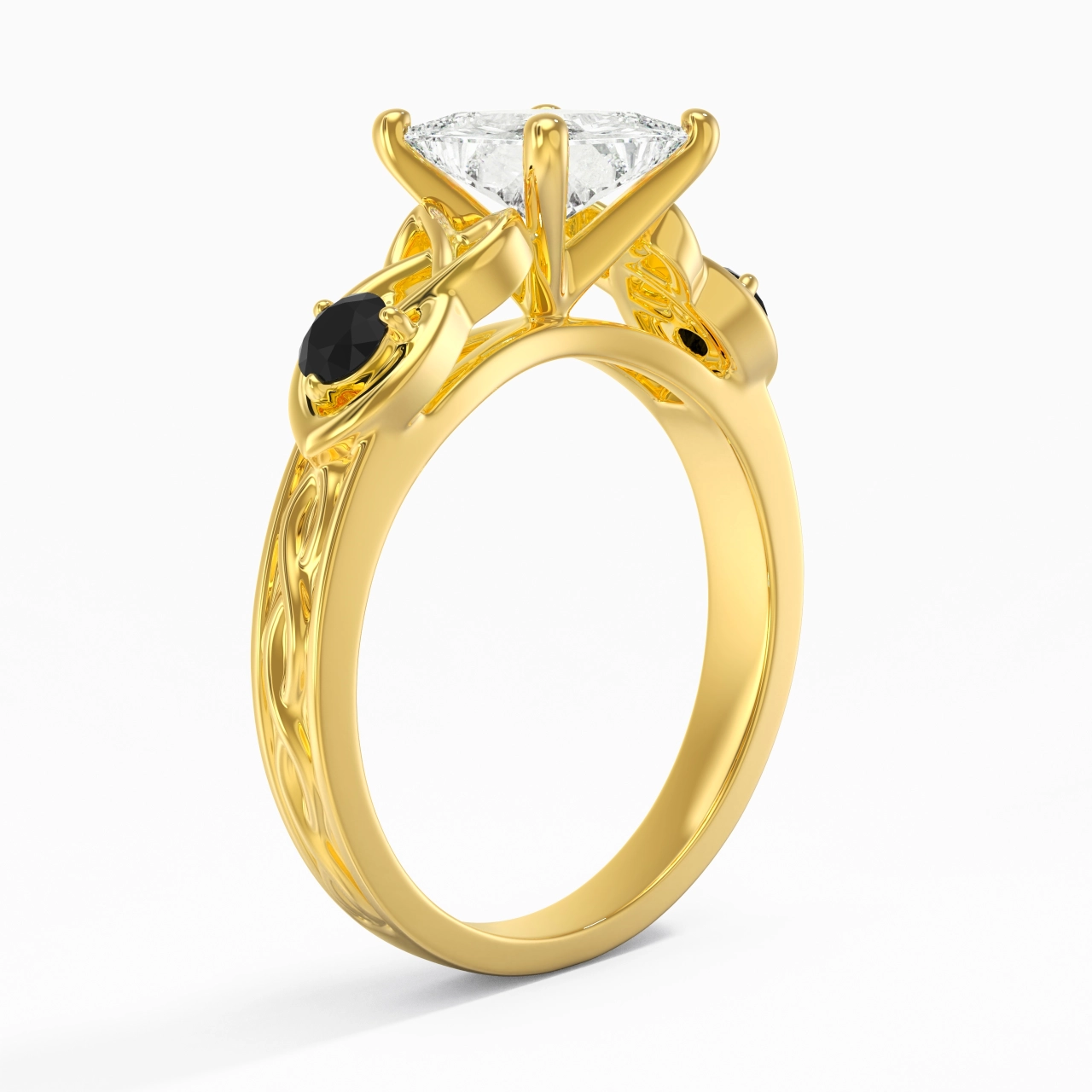 Vintage Unique Princess 1.50ct Cubic Zirconia Engagement Ring