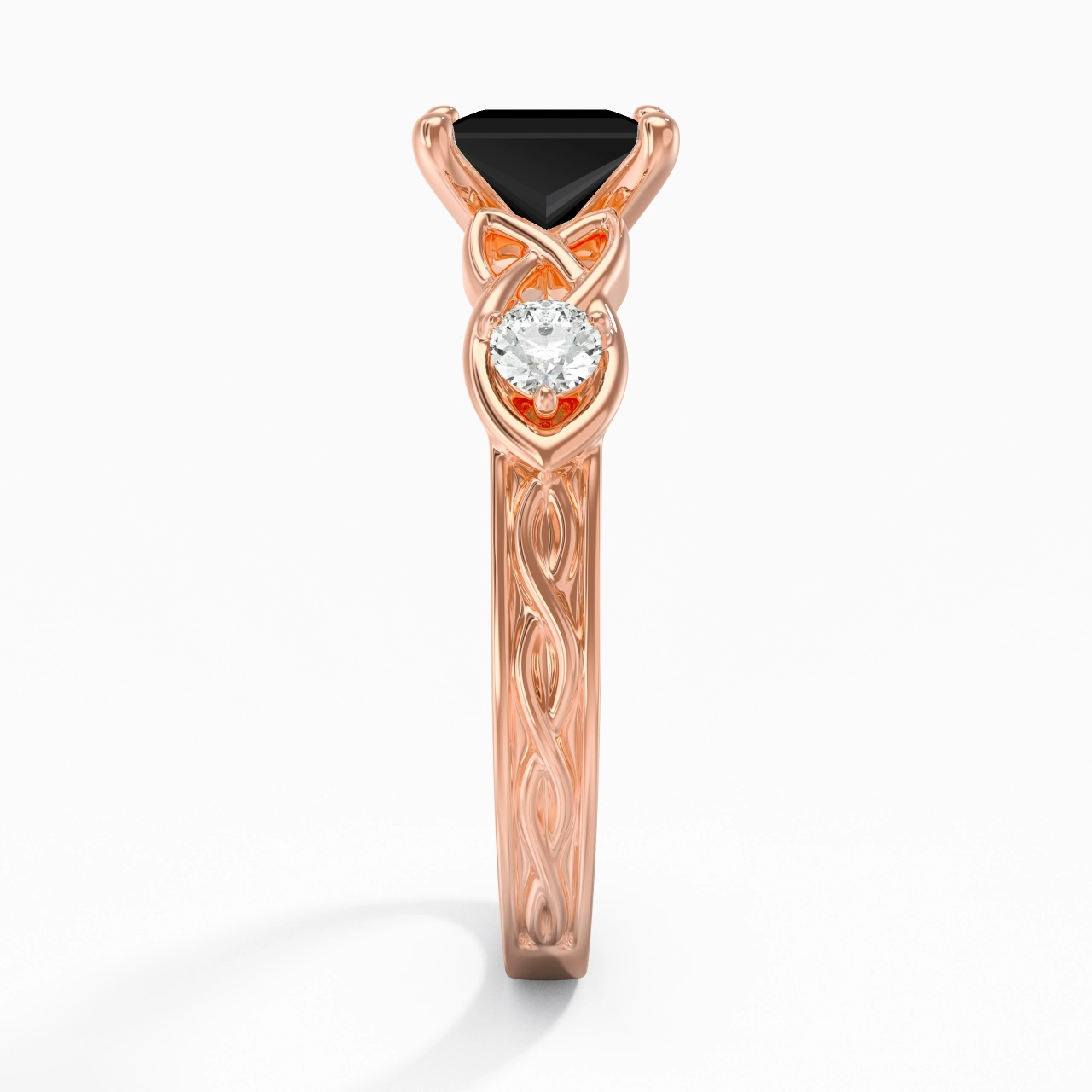 Vintage Unique Princess 1.50ct Cubic Zirconia Engagement Ring