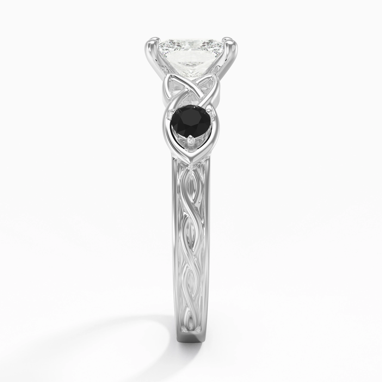 Vintage Unique Princess 1.50ct Cubic Zirconia Engagement Ring