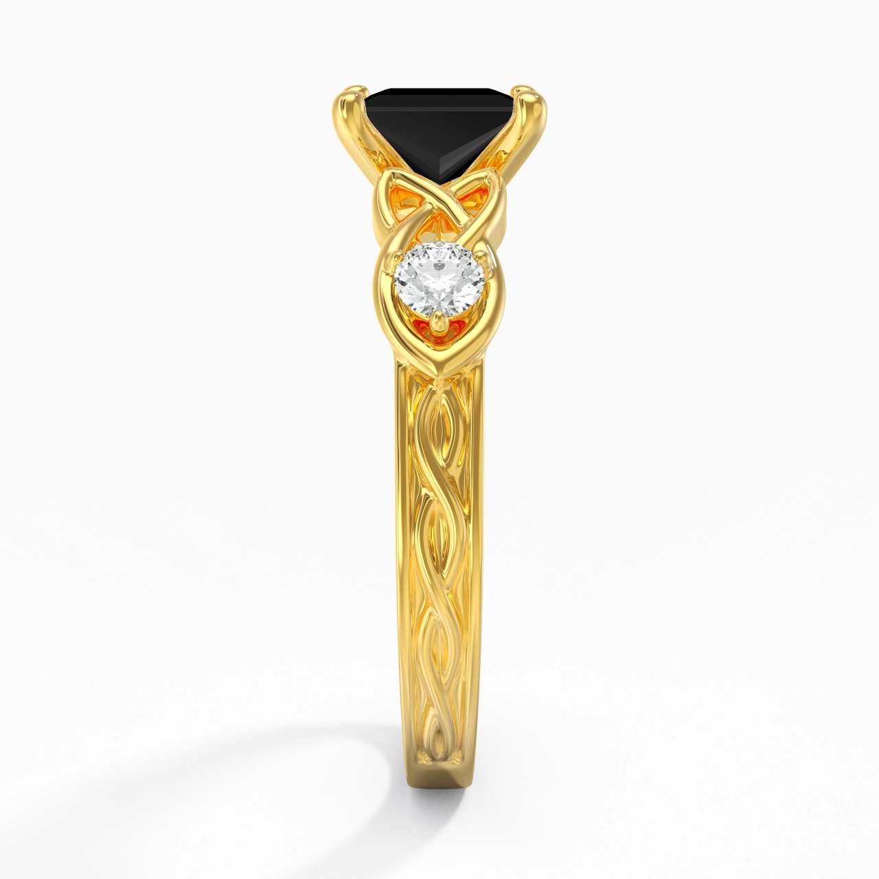 Vintage Unique Princess 1.50ct Cubic Zirconia Engagement Ring