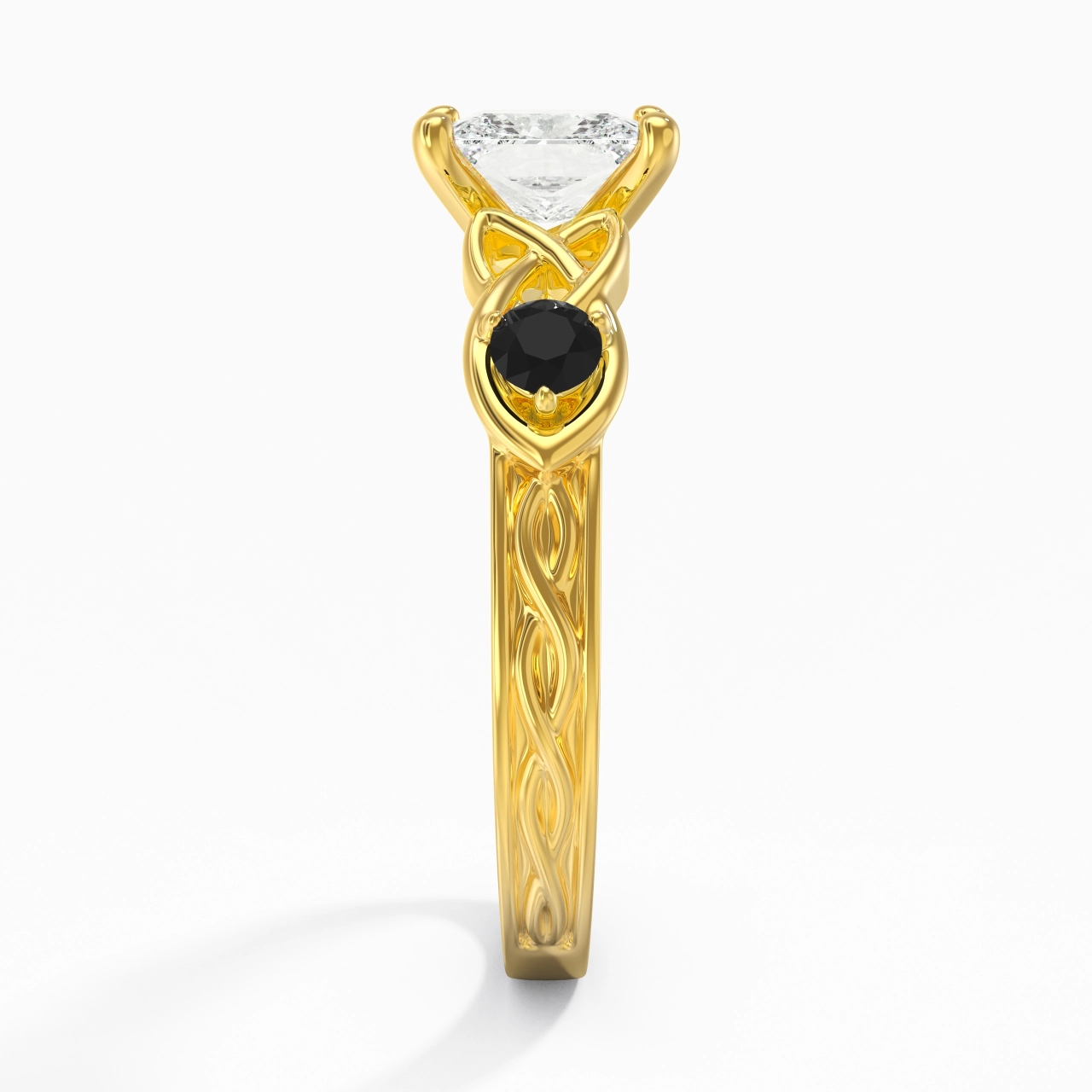 Vintage Unique Princess 1.50ct Cubic Zirconia Engagement Ring