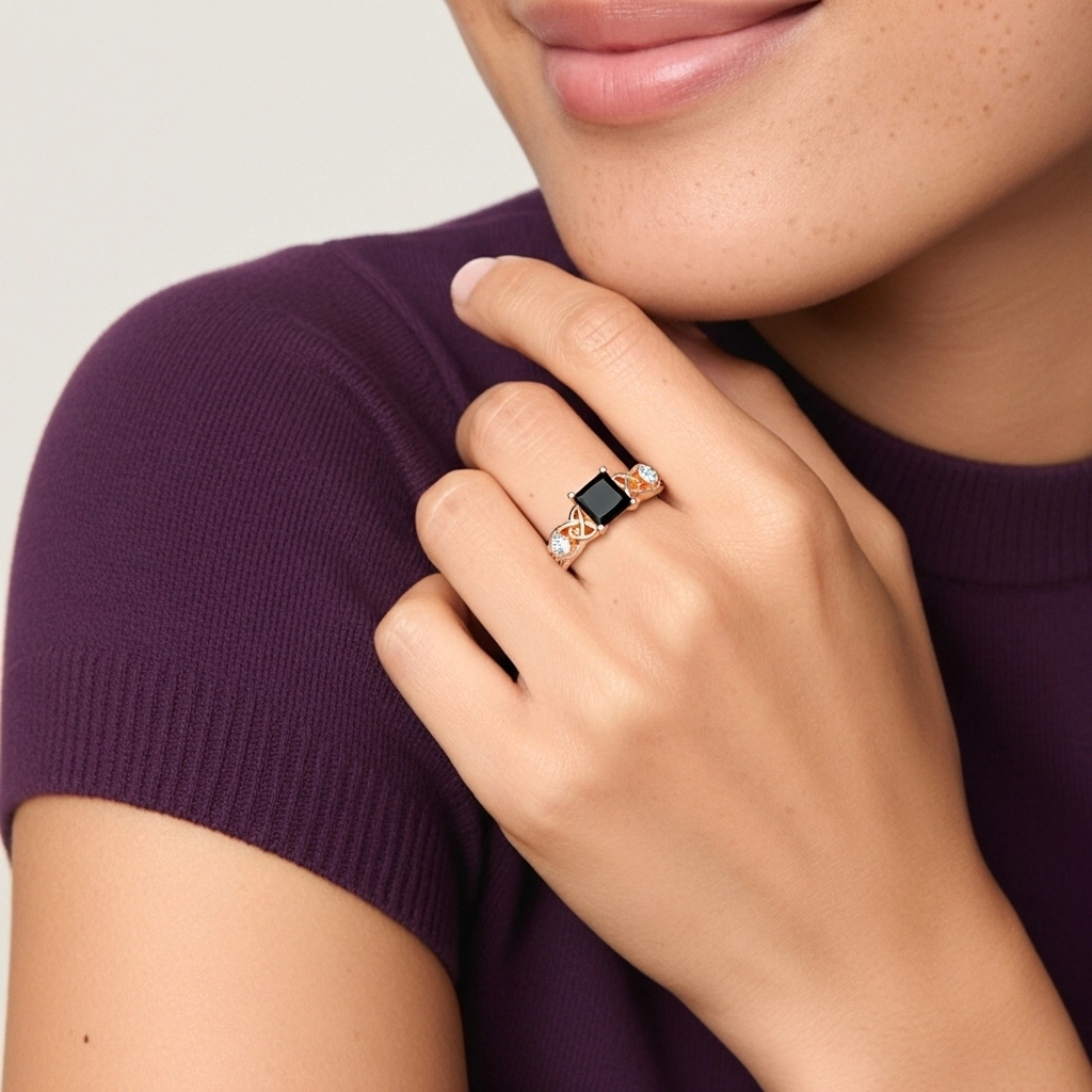 Vintage Unique Princess 1.00ct Cubic Zirconia Engagement Ring