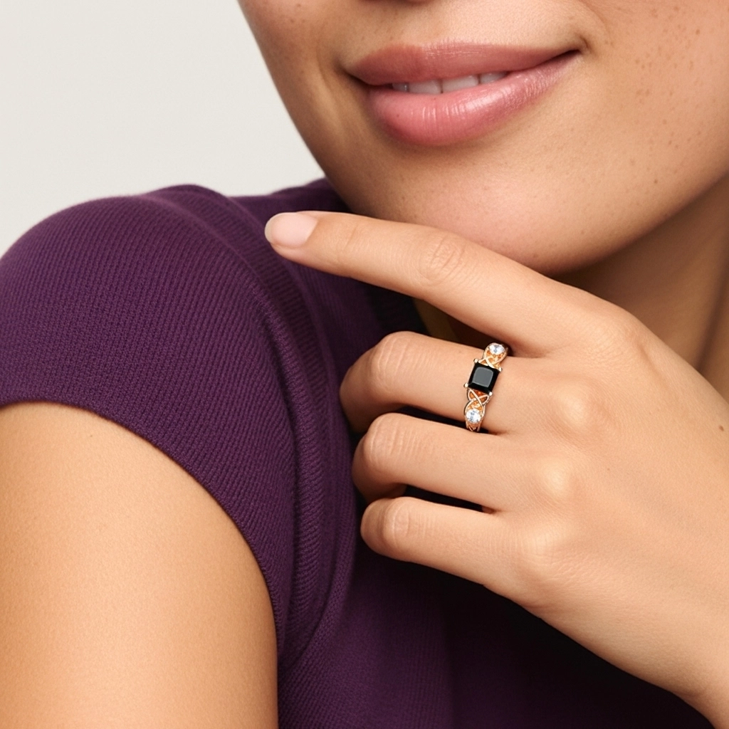 Vintage Unique Princess 1.00ct Cubic Zirconia Engagement Ring