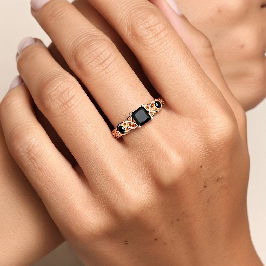 Vintage Unique Princess 1.00ct Cubic Zirconia Engagement Ring