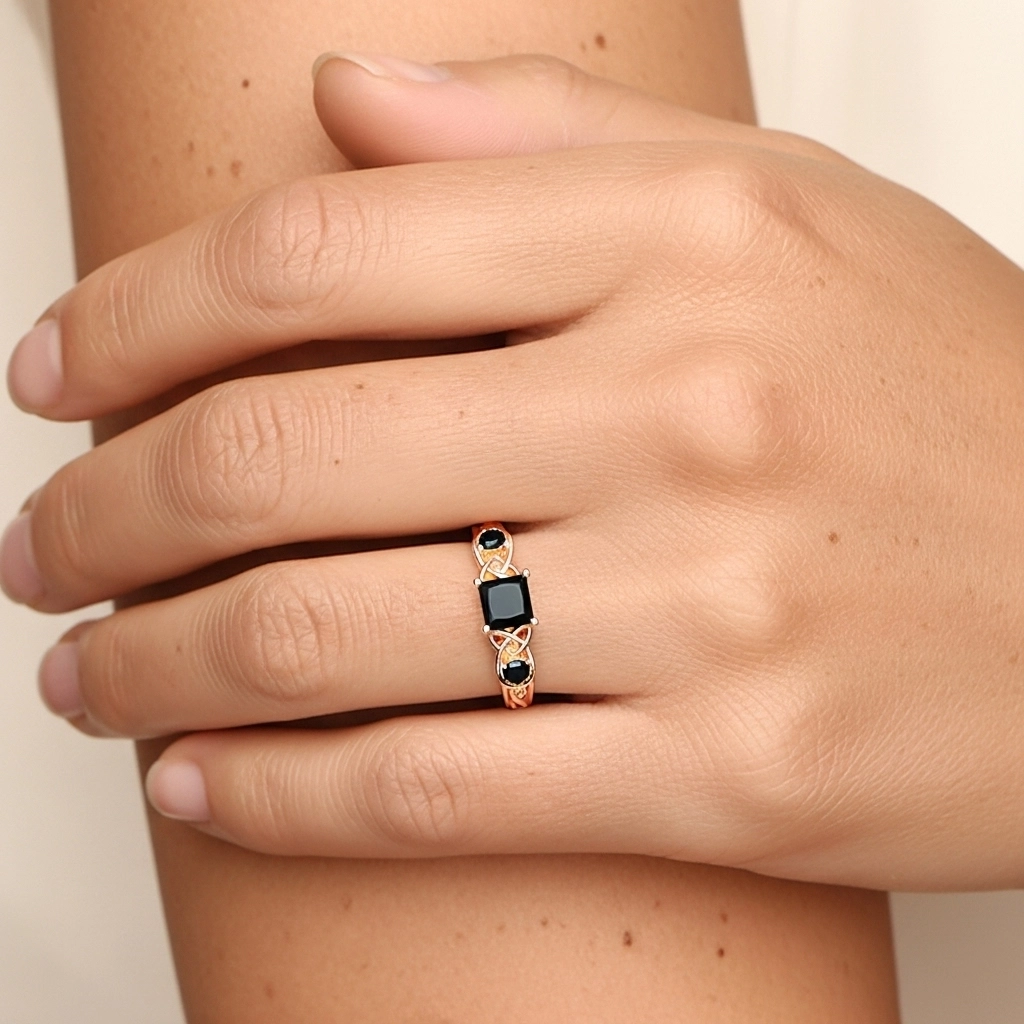 Vintage Unique Princess 1.00ct Cubic Zirconia Engagement Ring