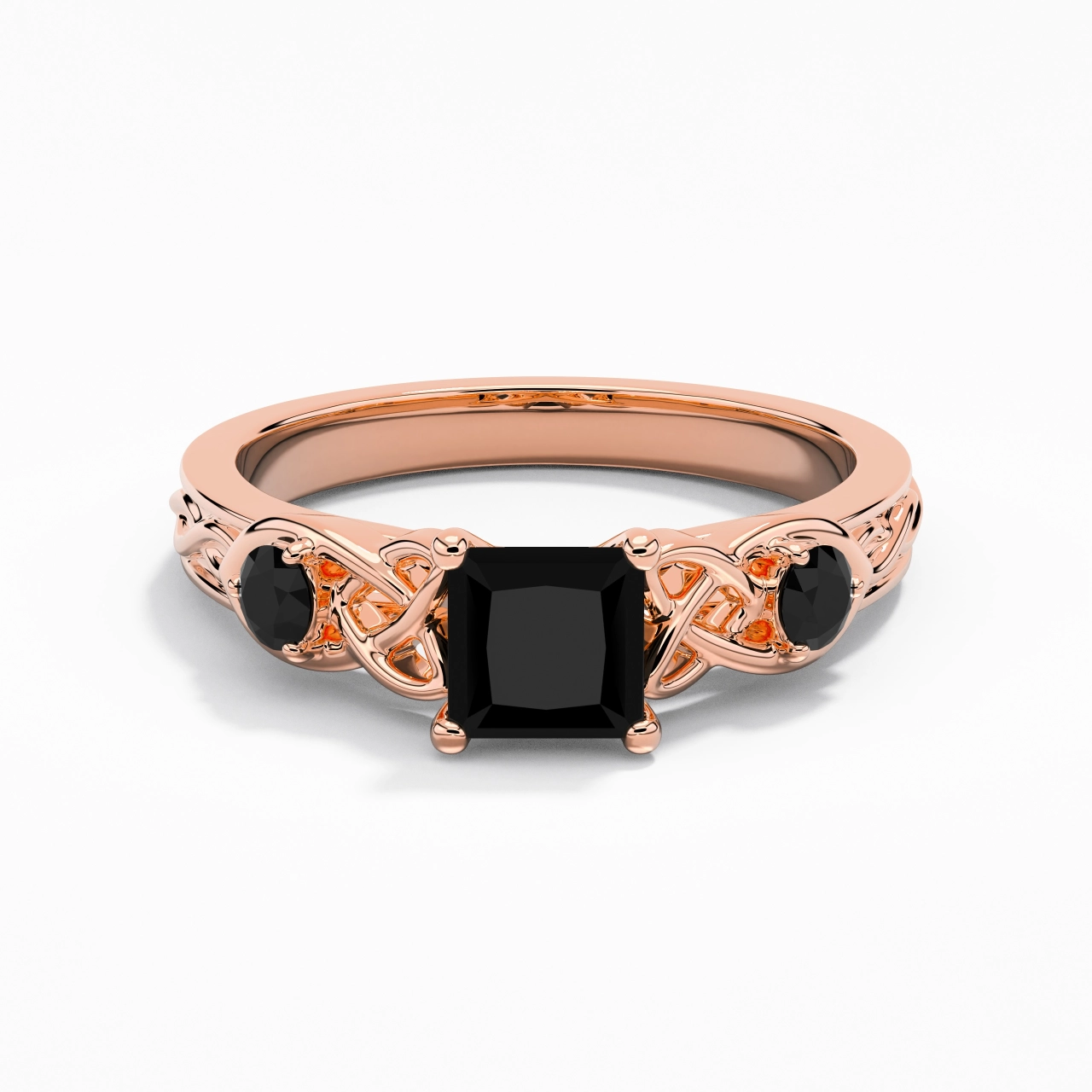 Vintage Unique Princess 1.00ct Cubic Zirconia Engagement Ring