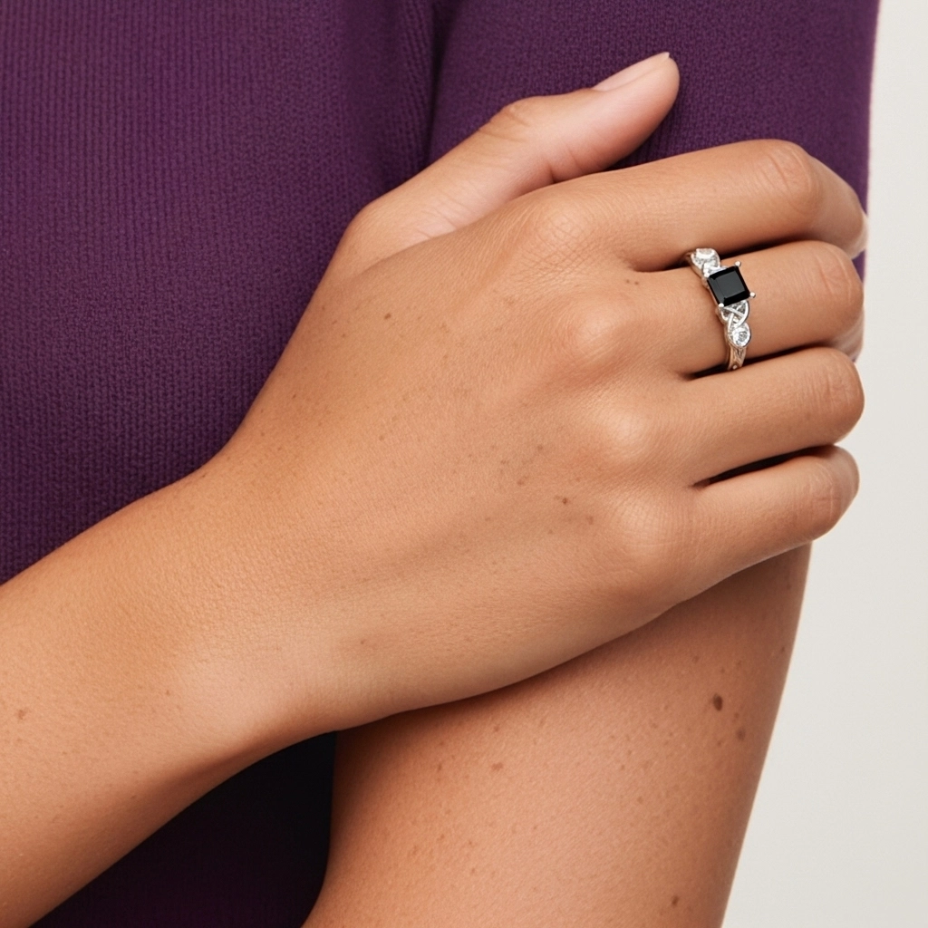 Vintage Unique Princess 1.00ct Cubic Zirconia Engagement Ring