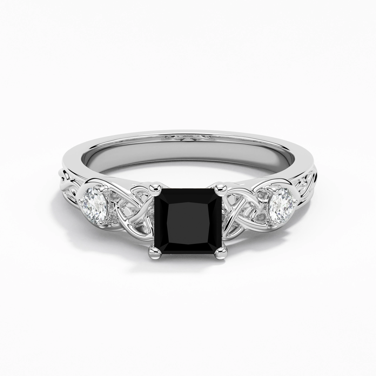 Vintage Unique Princess 1.00ct Cubic Zirconia Engagement Ring