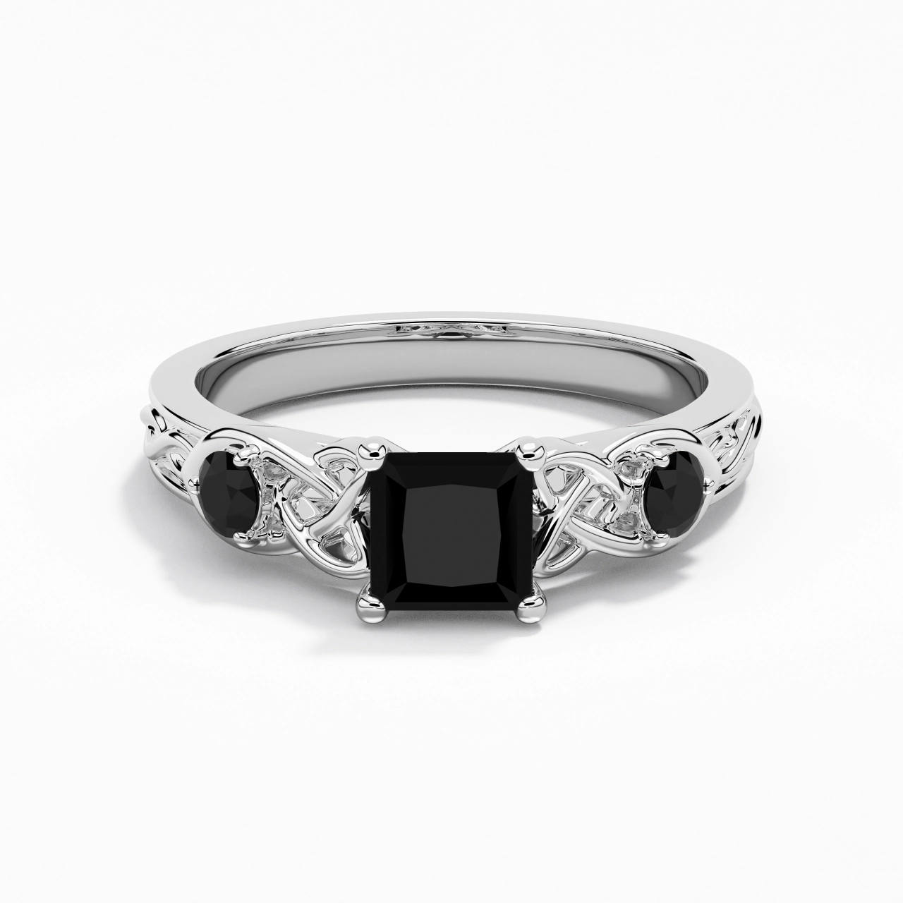 Vintage Unique Princess 1.00ct Cubic Zirconia Engagement Ring