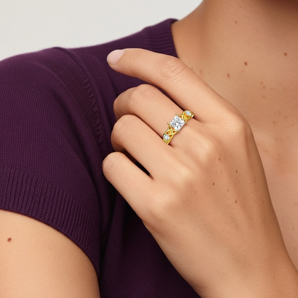 2.00ct Moissanite Bague de fiançailles Or 14 carats