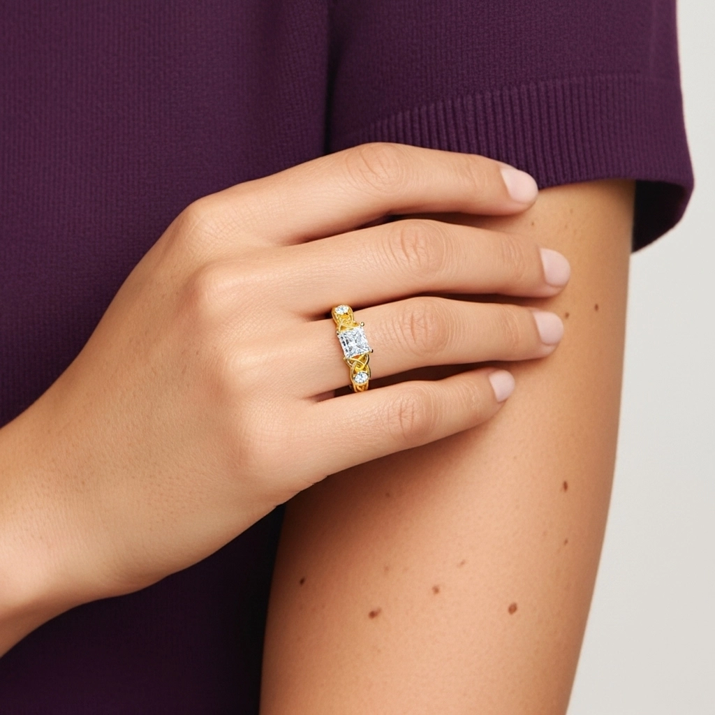 2.00ct Moissanite Bague de fiançailles Or 14 carats