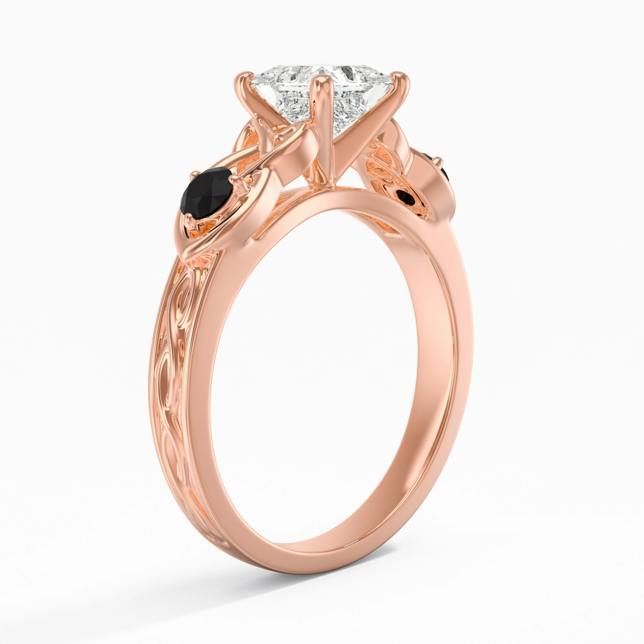 Vintage Unique Princess 1.00ct Cubic Zirconia Engagement Ring