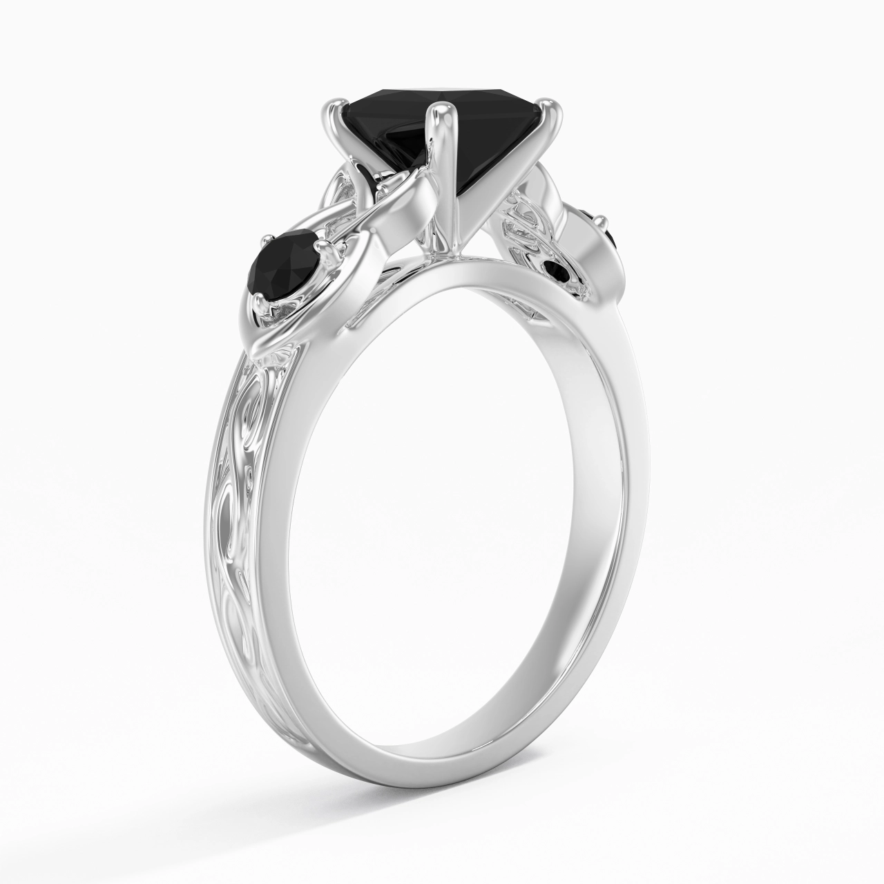 Vintage Unique Princess 1.00ct Cubic Zirconia Engagement Ring