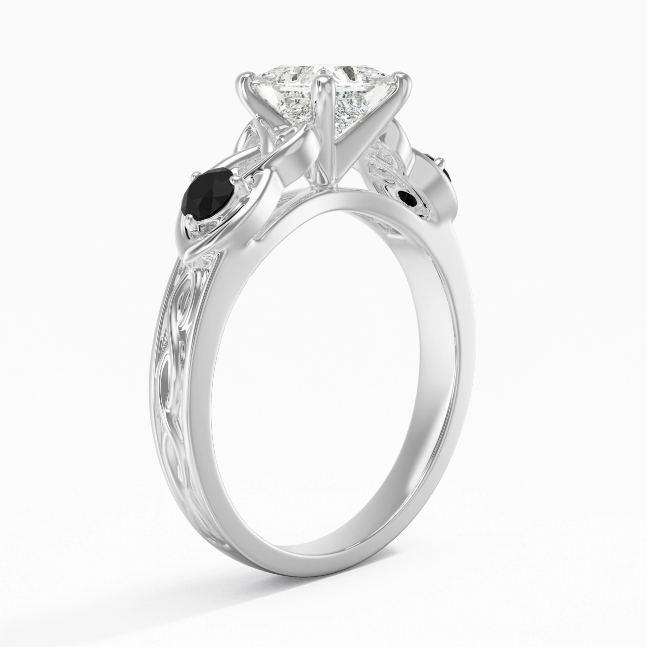 Vintage Unique Princess 1.00ct Cubic Zirconia Engagement Ring