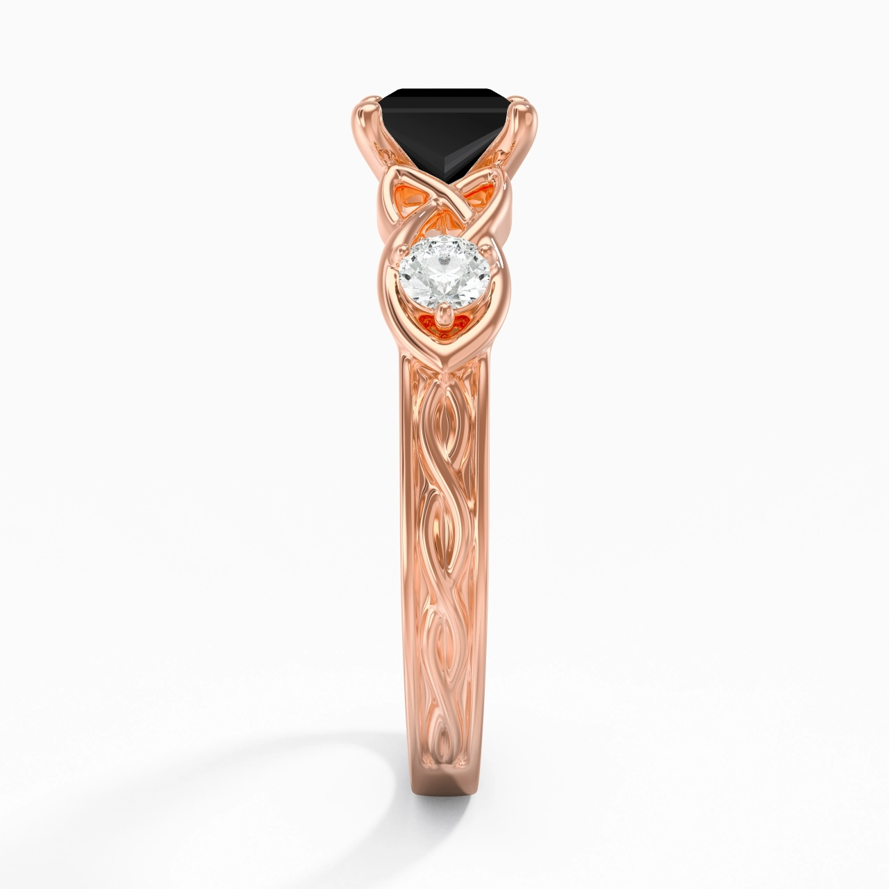 Vintage Unique Princess 1.00ct Cubic Zirconia Engagement Ring