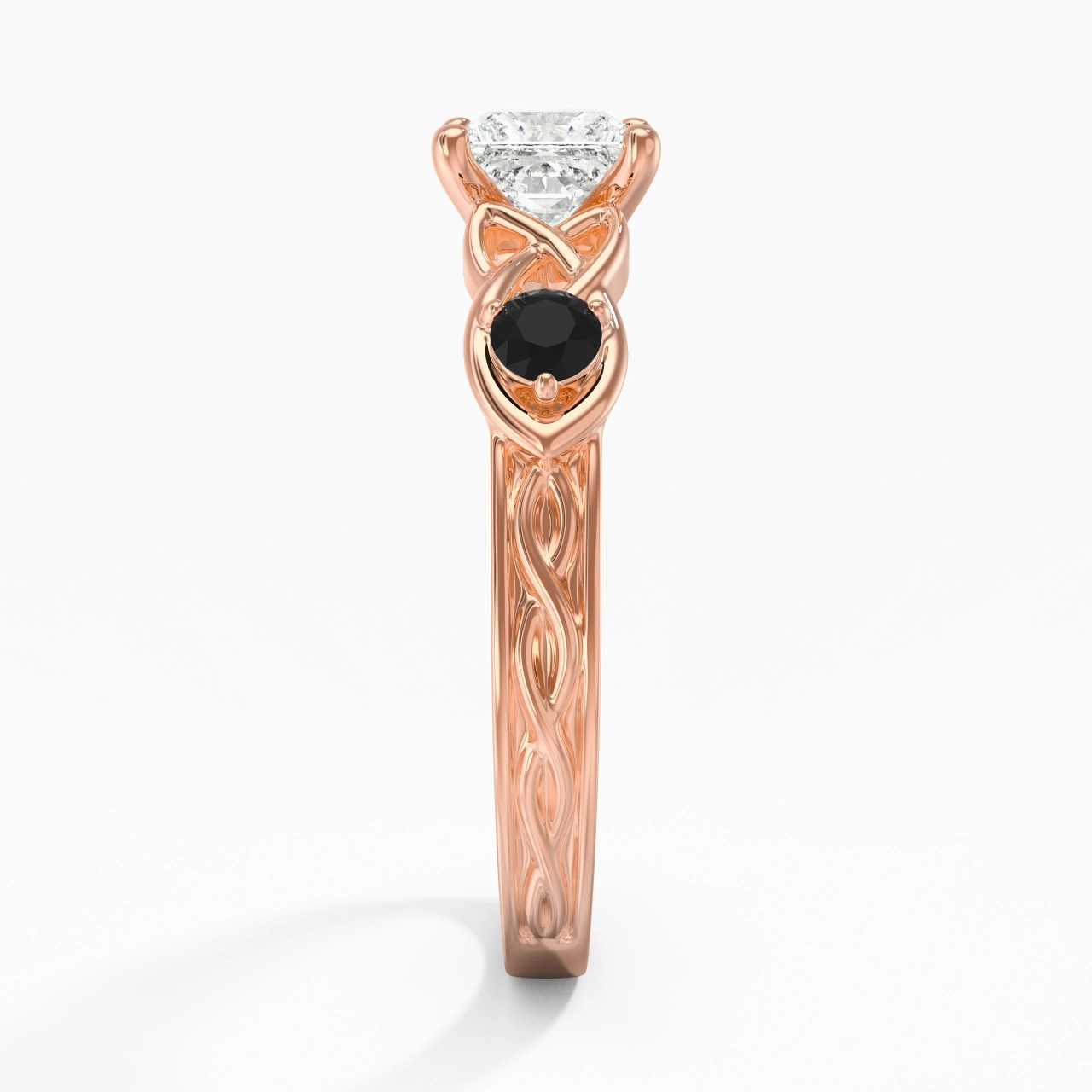 Vintage Unique Princess 1.00ct Cubic Zirconia Engagement Ring