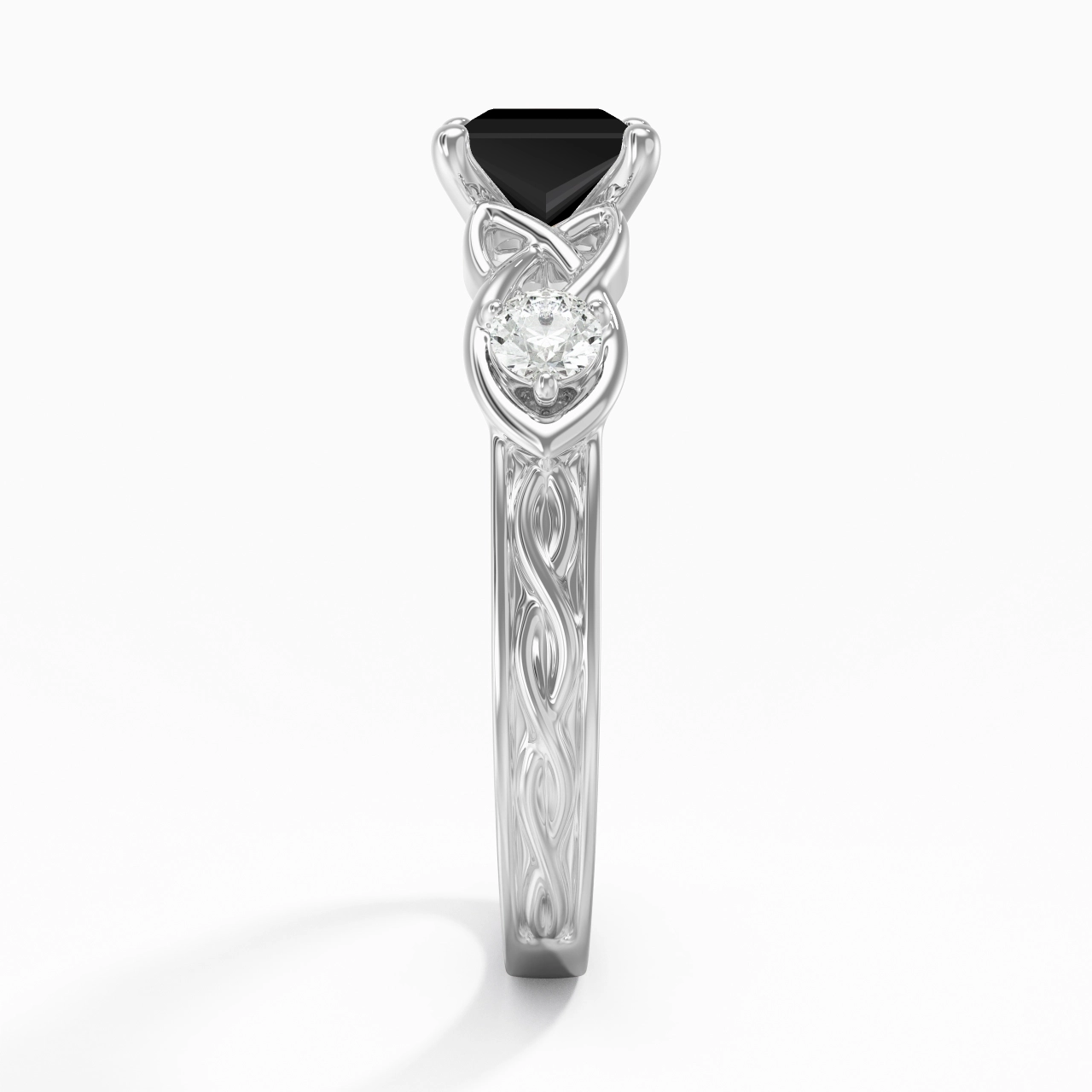 Vintage Unique Princess 1.00ct Cubic Zirconia Engagement Ring