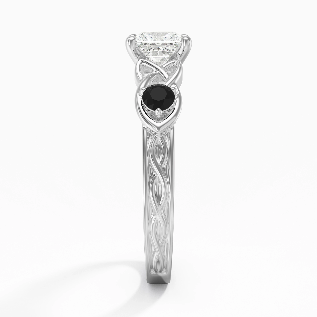 Vintage Unique Princess 1.00ct Cubic Zirconia Engagement Ring