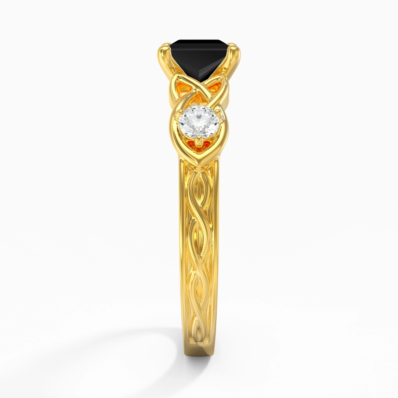 Vintage Unique Princess 1.00ct Cubic Zirconia Engagement Ring