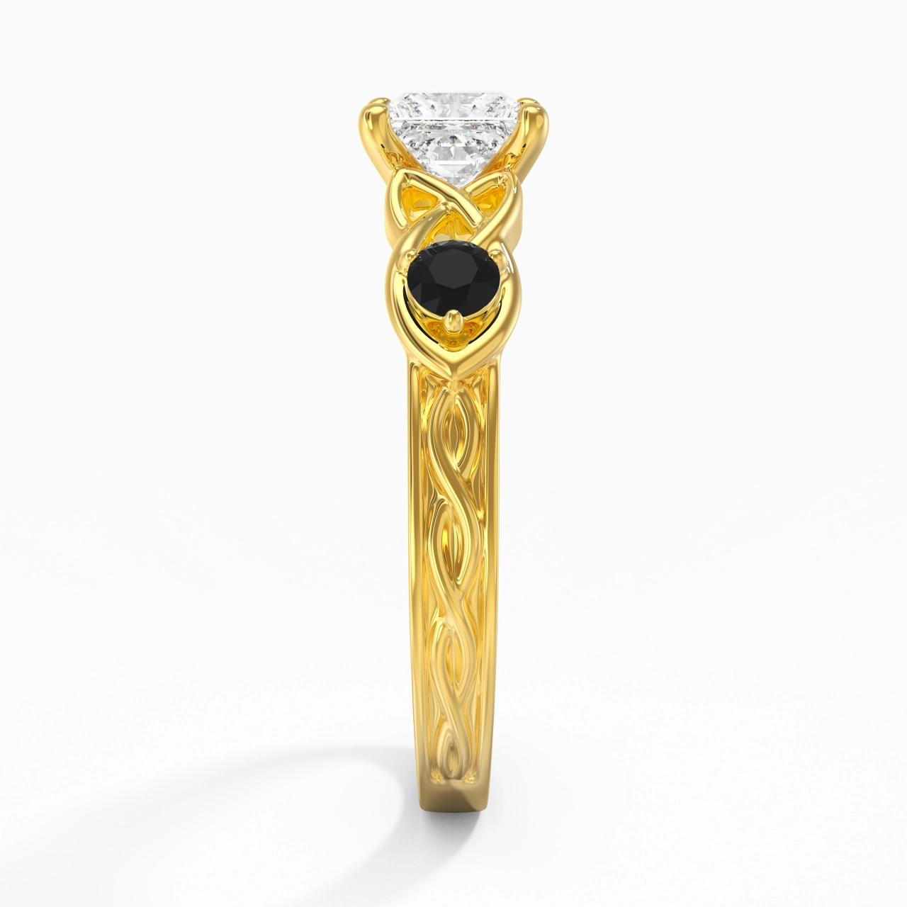 Vintage Unique Princess 1.00ct Cubic Zirconia Engagement Ring