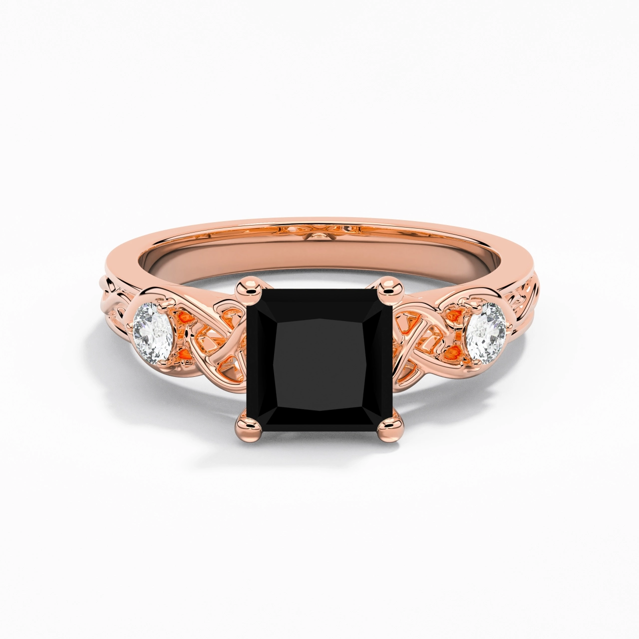 Vintage Unique Princess 2.00ct Cubic Zirconia Engagement Ring