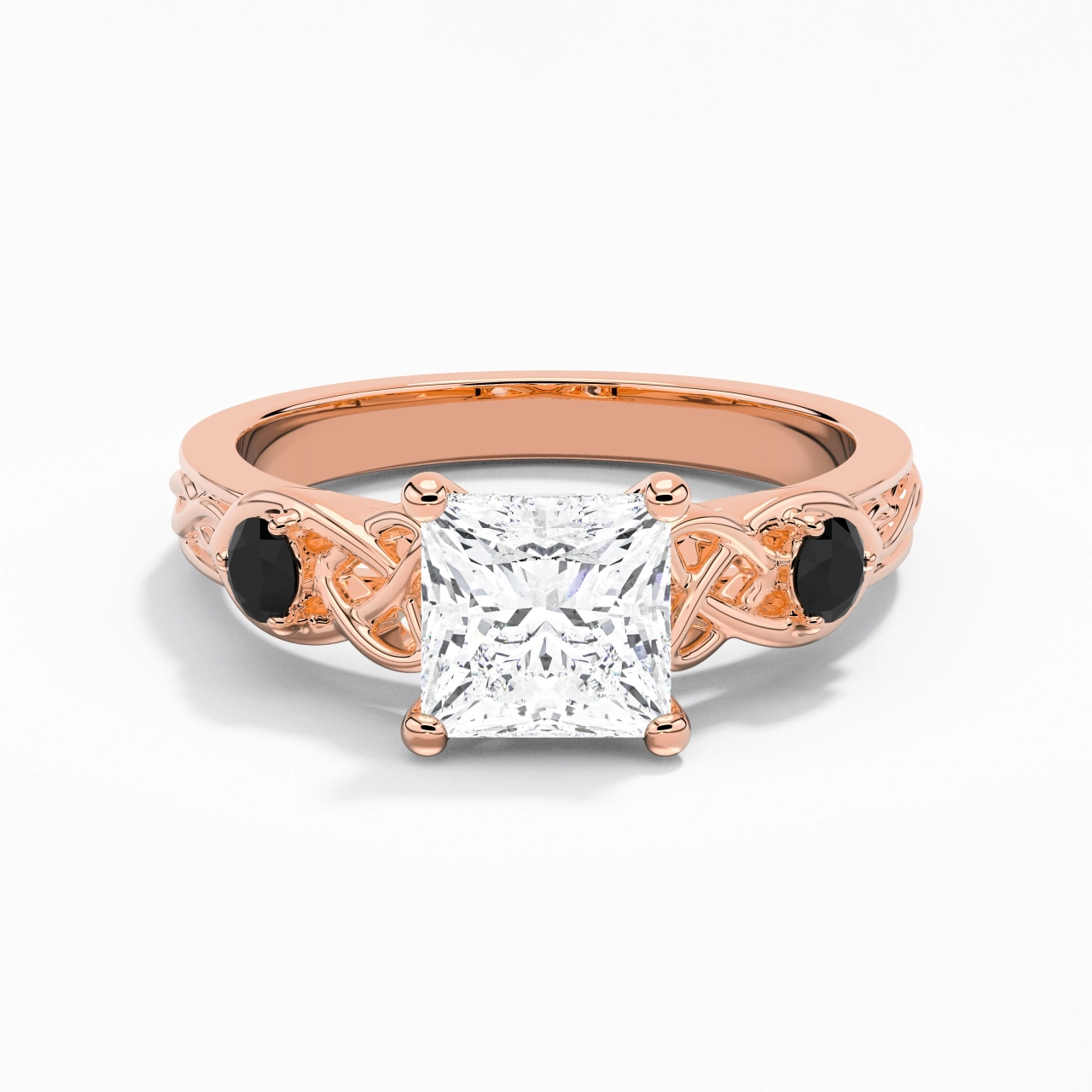 Vintage Unique Princess 2.00ct Cubic Zirconia Engagement Ring