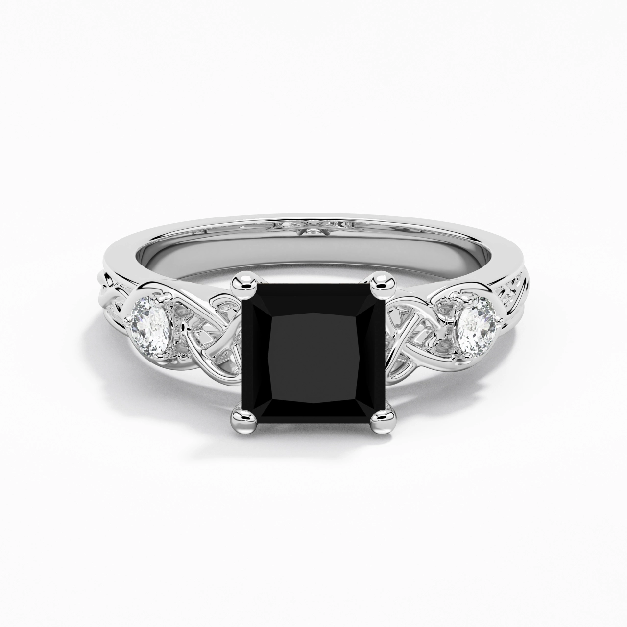 Vintage Unique Princess 2.00ct Cubic Zirconia Engagement Ring