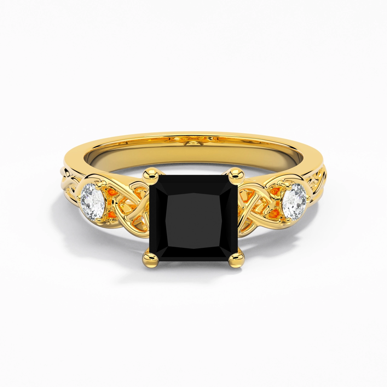 Vintage Unique Princess 2.00ct Cubic Zirconia Engagement Ring