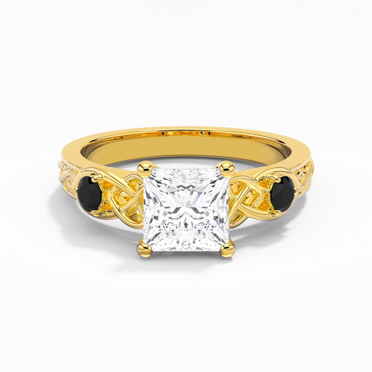 Vintage Unique Princess 2.00ct Cubic Zirconia Engagement Ring